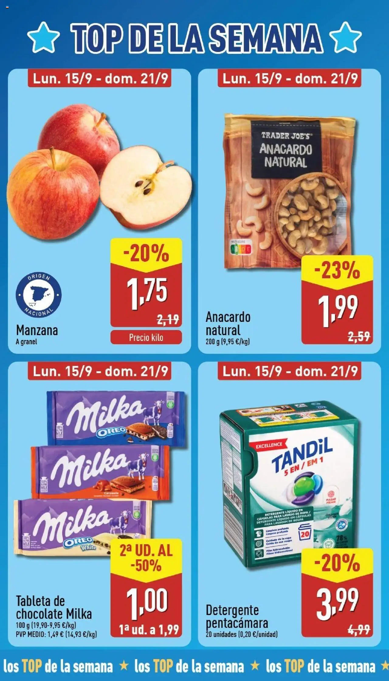 Aldi folleto Baleares │ válido desde el 15.09.2025 | Página: 2 | Productos: Detergente, Chocolate, Apple, Ropa