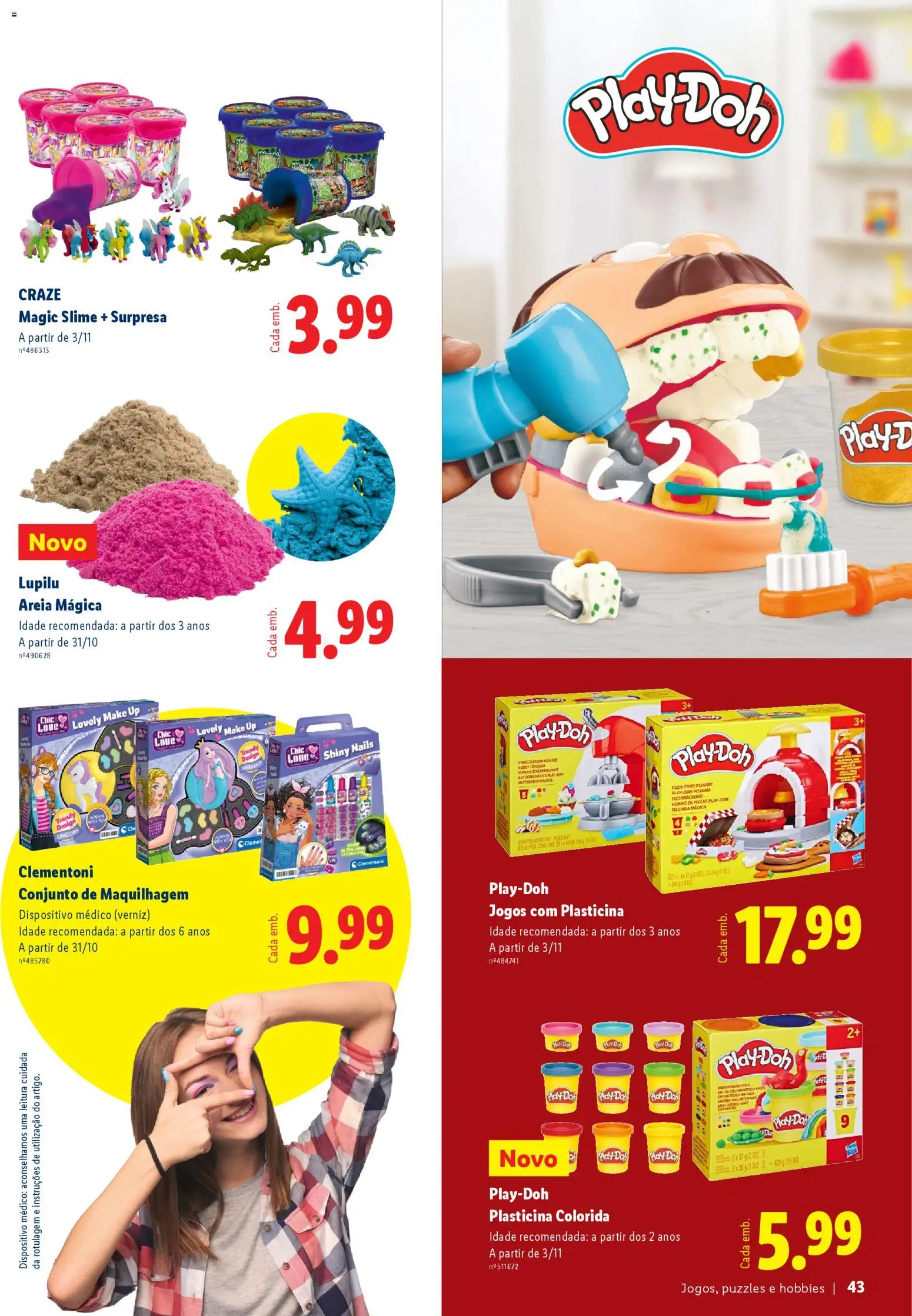 Lidl Folheto Especial │ válido de 27.10.2025 | Página: 43 | Produtos: Jogos, Maquilhagem, Pizza, Verniz