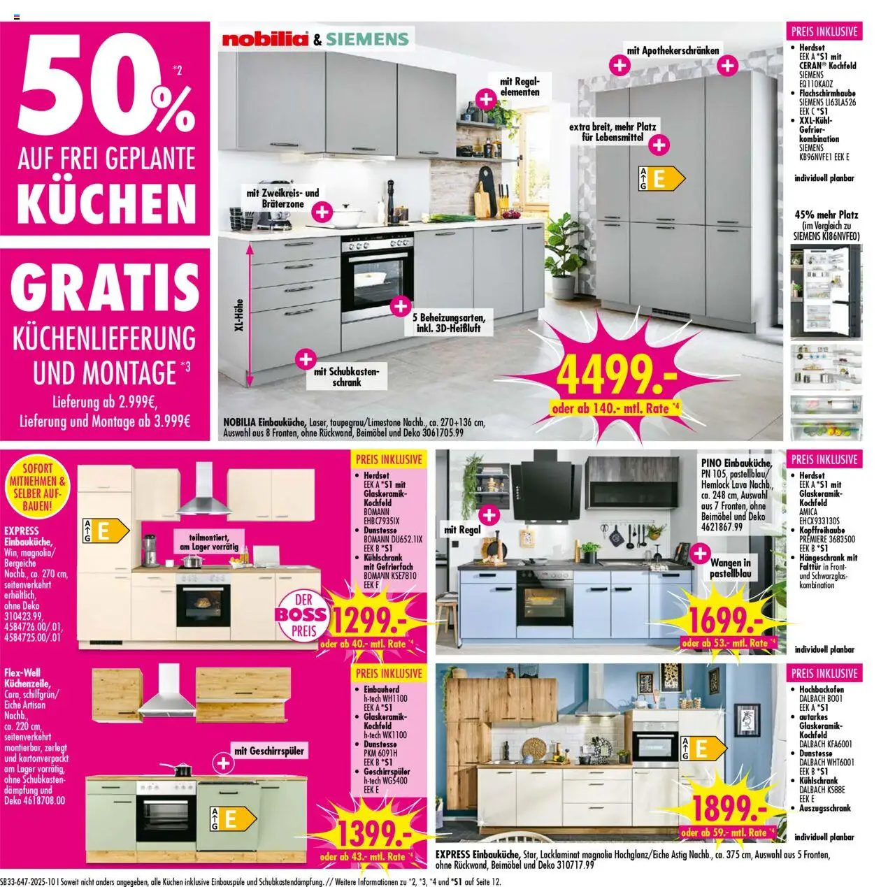 SB Möbel Boss Prospekt Neubrandenburg - gültig ab dem 09.08.2025 | Seite: 10 | Produkte: Geschirrspüler, Regal, Schrank, Kühlschrank
