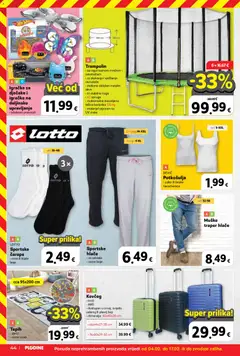 Plodine - Katalog - Pregled kataloga iz trgovine Plodine, vrijedi od 04.02.2026 | Stranica: 44 | Proizvodi: Trampolin, Tepih, Hlače, Čarape