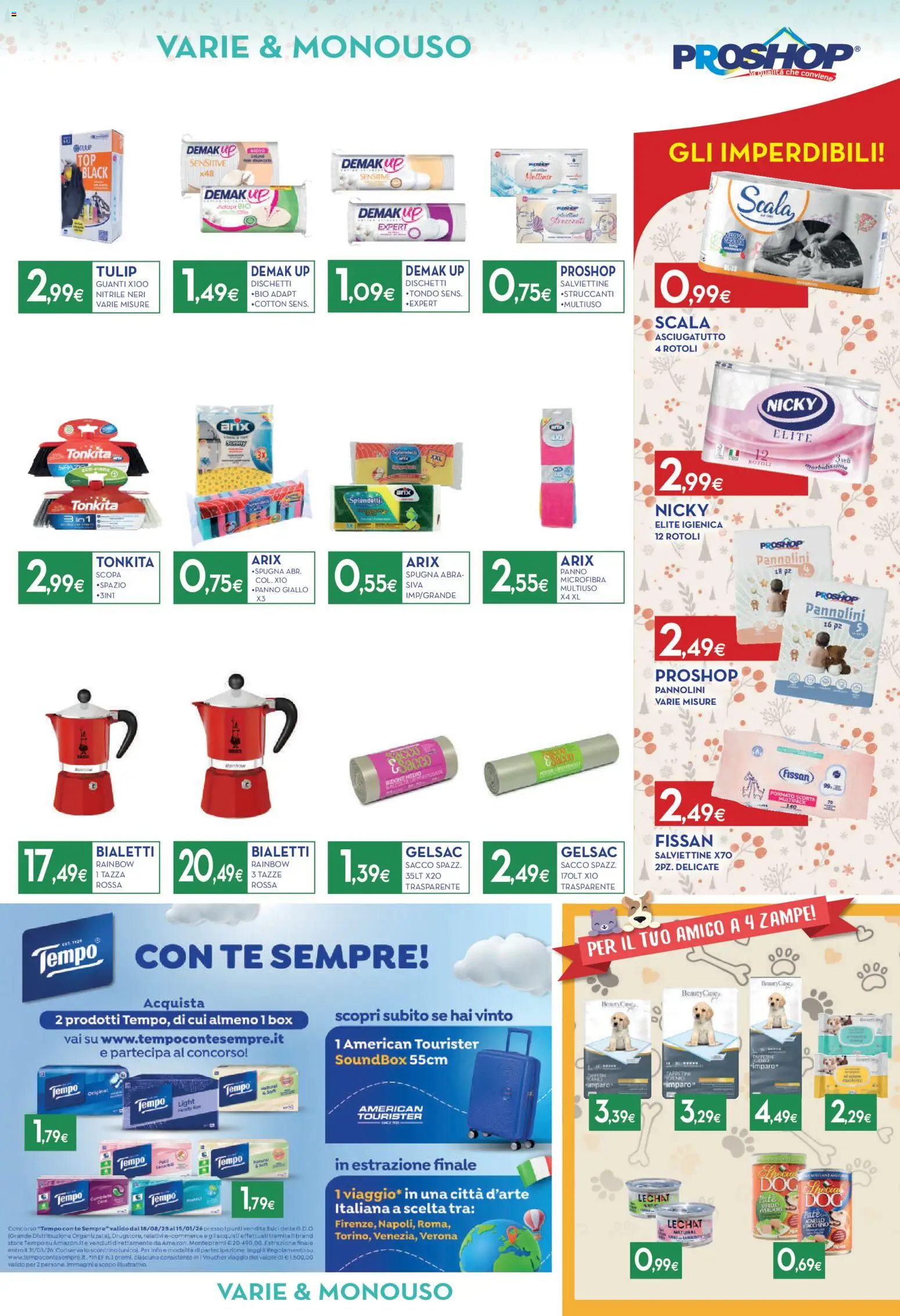 Volantino Proshop del 18.12.2025 | Pagina: 5 | Prodotti: Tè, Guanti, Scala, Asciugatutto