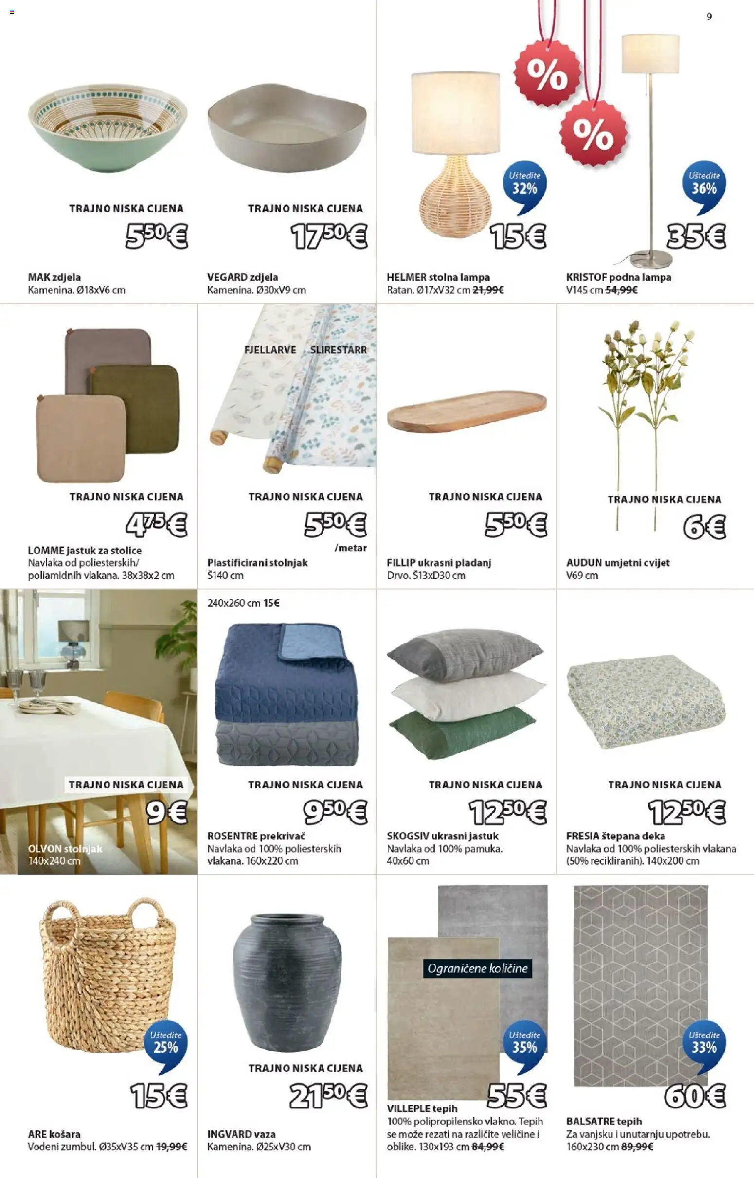 JYSK katalog | vrijedi od 31.12.2025 | Stranica: 9 | Proizvodi: Jastuk, Tepih, Vaza, Jastuk za stolice