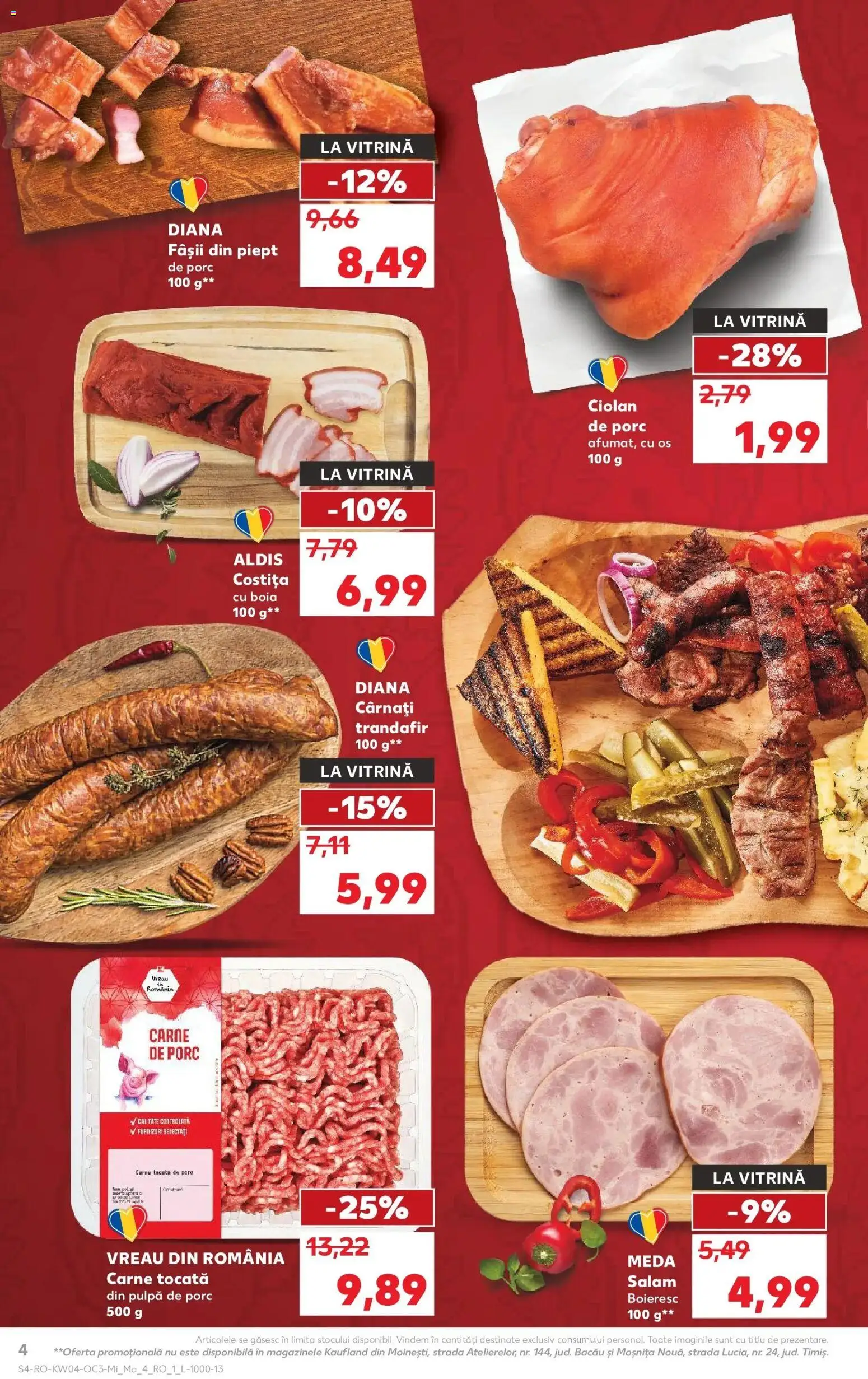 Noul catalog Kaufland – valabil de la 21.01.2026 | Pagină: 4 | Produse: Vitrină, Salam, Carne De Porc, Carne tocată