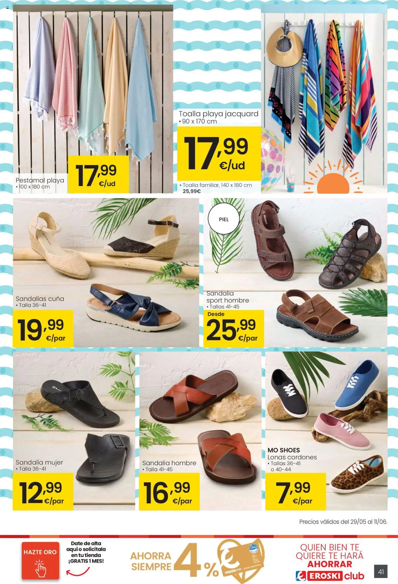 Eroski folleto │ válido desde el 29.05.2025 | Página: 41 | Productos: Sandalias, Té, Cuna