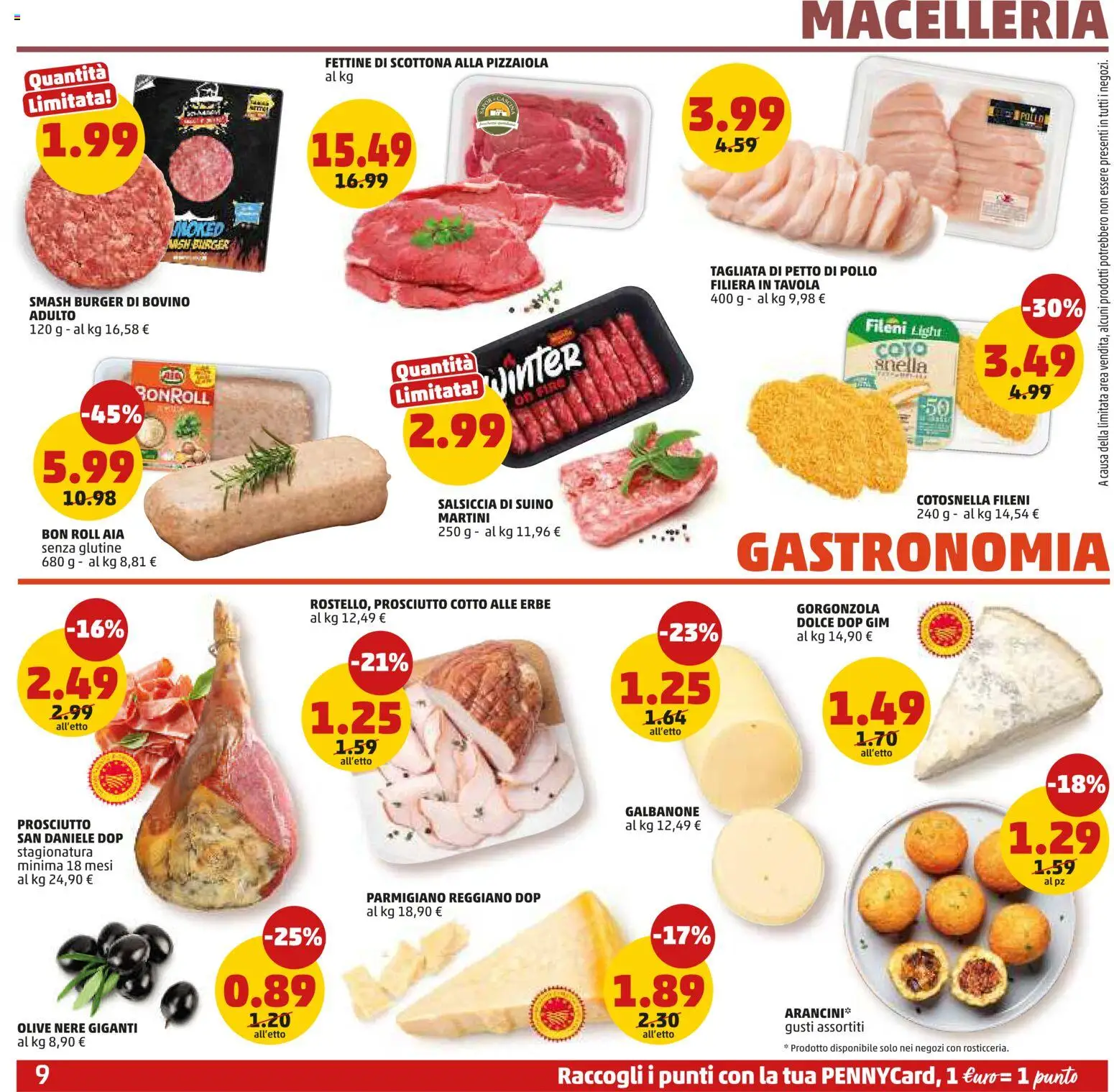 Volantino PENNY del 01.12.2025 | Pagina: 9 | Prodotti: Petto di Pollo, Prosciutto Cotto, Suino, Olive
