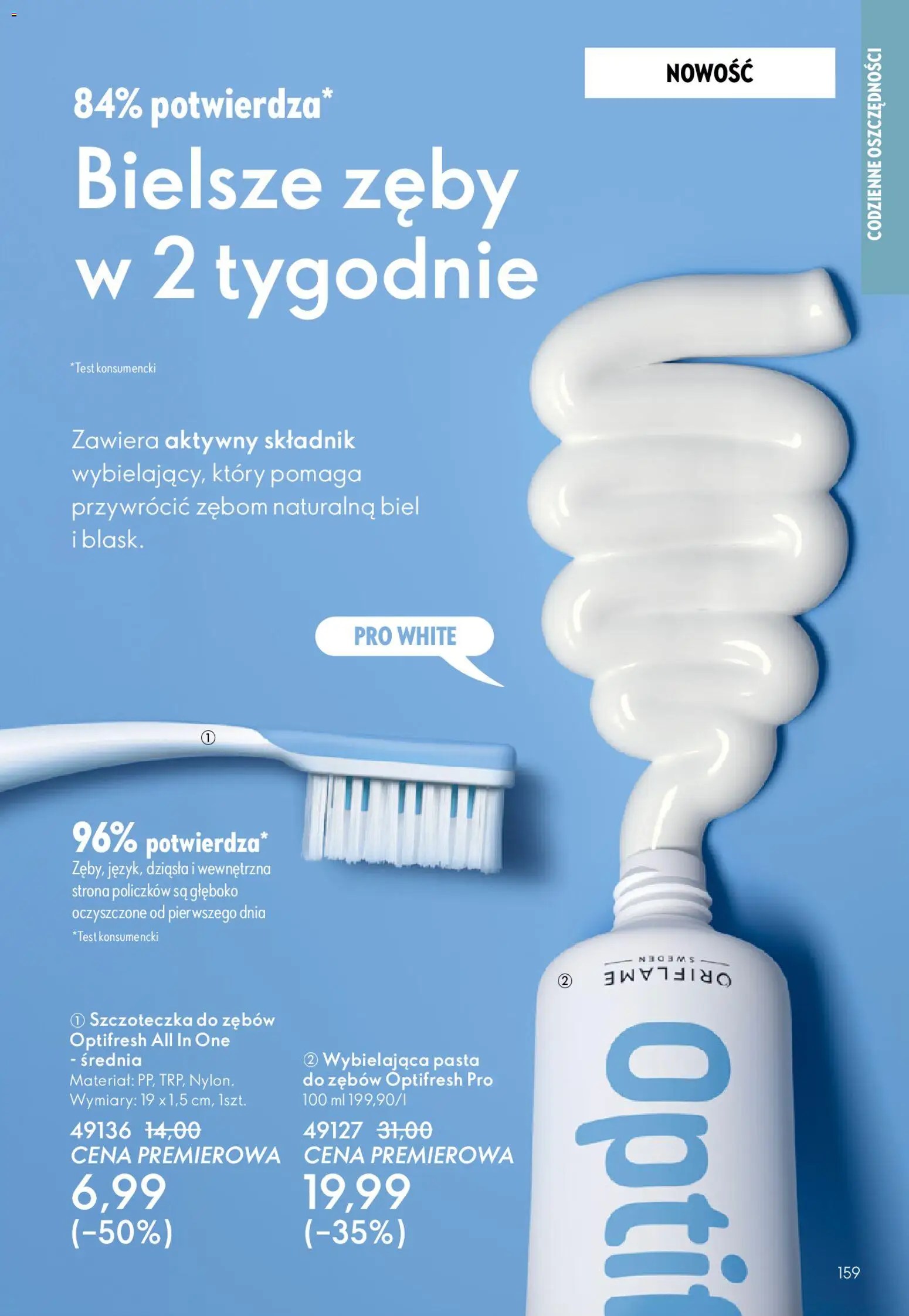Oriflame Katalog 1 2026 od 24.12.2025 | Strona: 159 | Produkty: Szczoteczka do zębów
