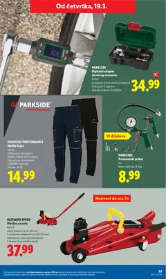 PARKSIDE PERFORMANCE Muške hlače, Komad. Odbija vodu zahvaljujući BIONIC-FINISH ECO tretmanu. Pojačanje na koljenima od CORDURA materijala. Veličina: 48-56 - Pregled kataloga iz trgovine Lidl, vrijedi od 16.03.2026 | Stranica: 33 | Proizvodi: Hlače, Adapter, Parkside