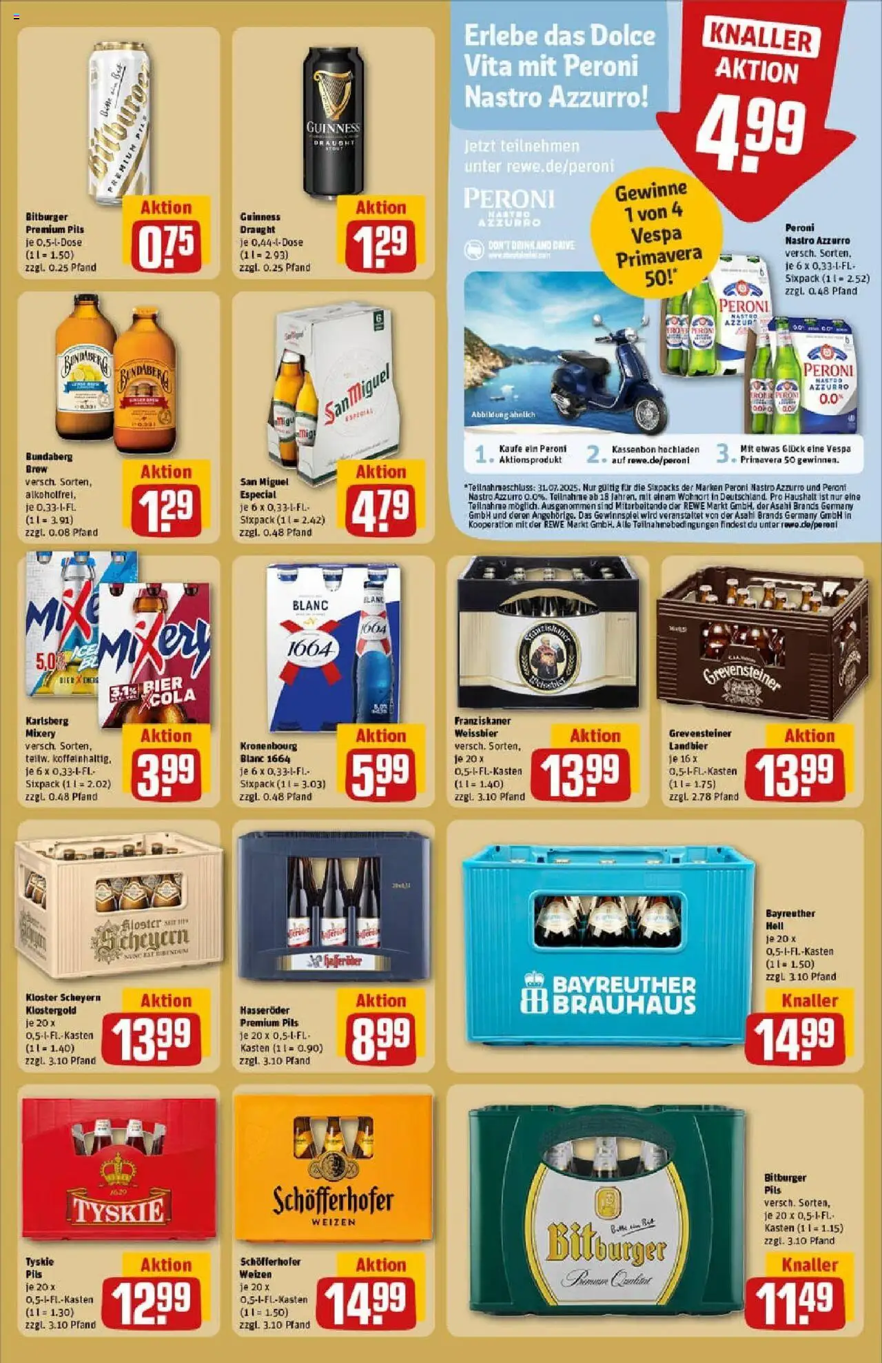 Rewe prospekt Michelstadt	 - gültig ab dem 13.07.2025 | Seite: 27 | Produkte: Franziskaner, Tyskie, Bier, Hasseröder