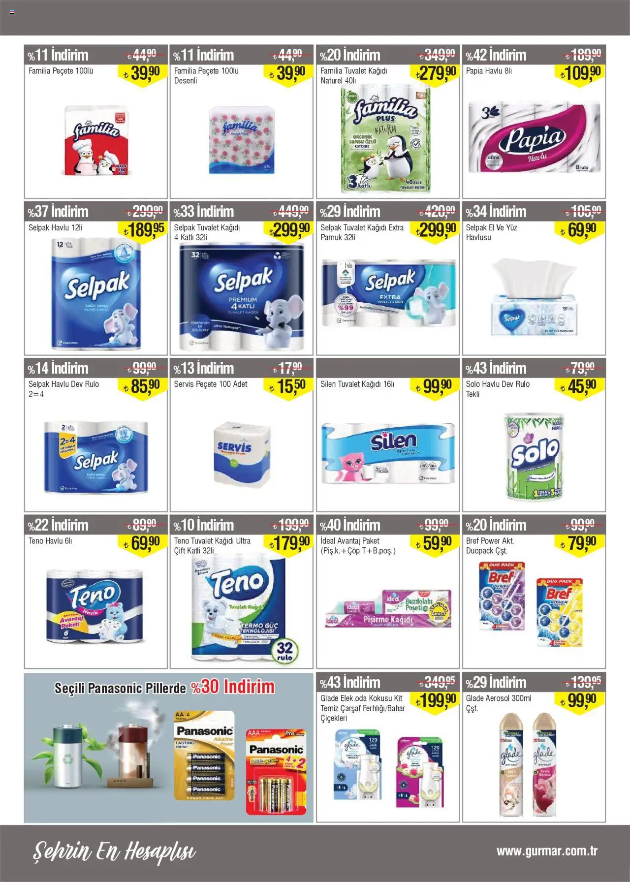 Gürmar - Katalog - 16.10.2025 tarihinden itibaren geçerlidir | Sayfa: 14 | Ürünler: Tuvalet, Çarşaf, Tuvalet kağıdı, Buzdolabı