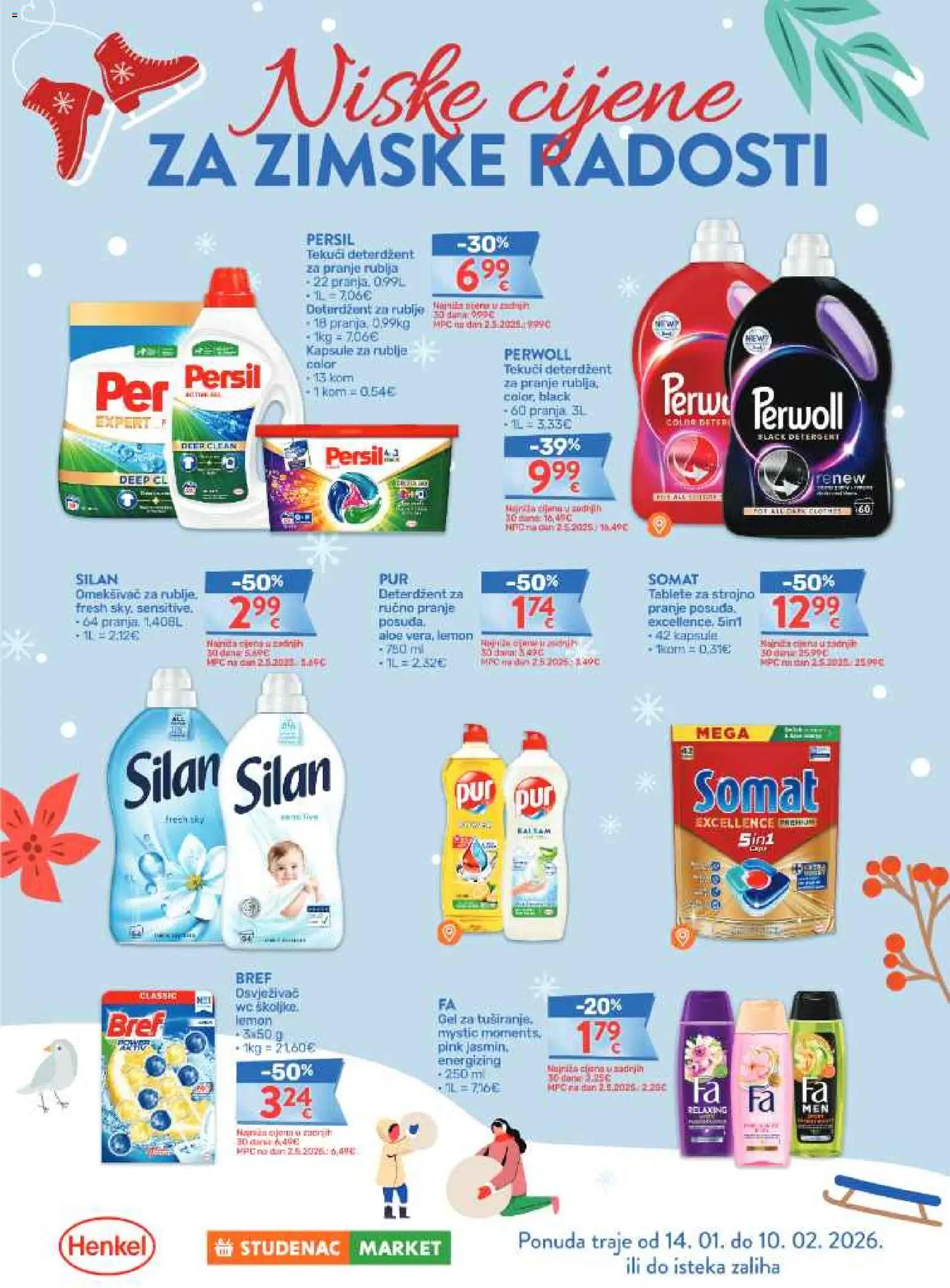 Studenac katalog | vrijedi od 04.02.2026 | Stranica: 31 | Proizvodi: Deterdžent za pranje rublja, Tekući deterdžent, Somat, Perwoll