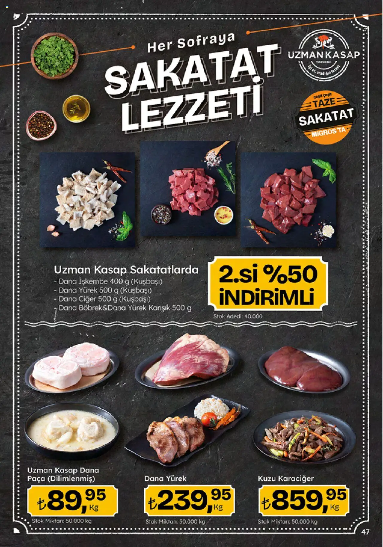 Migros Katalog - 5M Migroskop Dijital - 12.06.2025 tarihinden itibaren geçerlidir | Sayfa: 47 | Ürünler: Ciğer, Sakatat