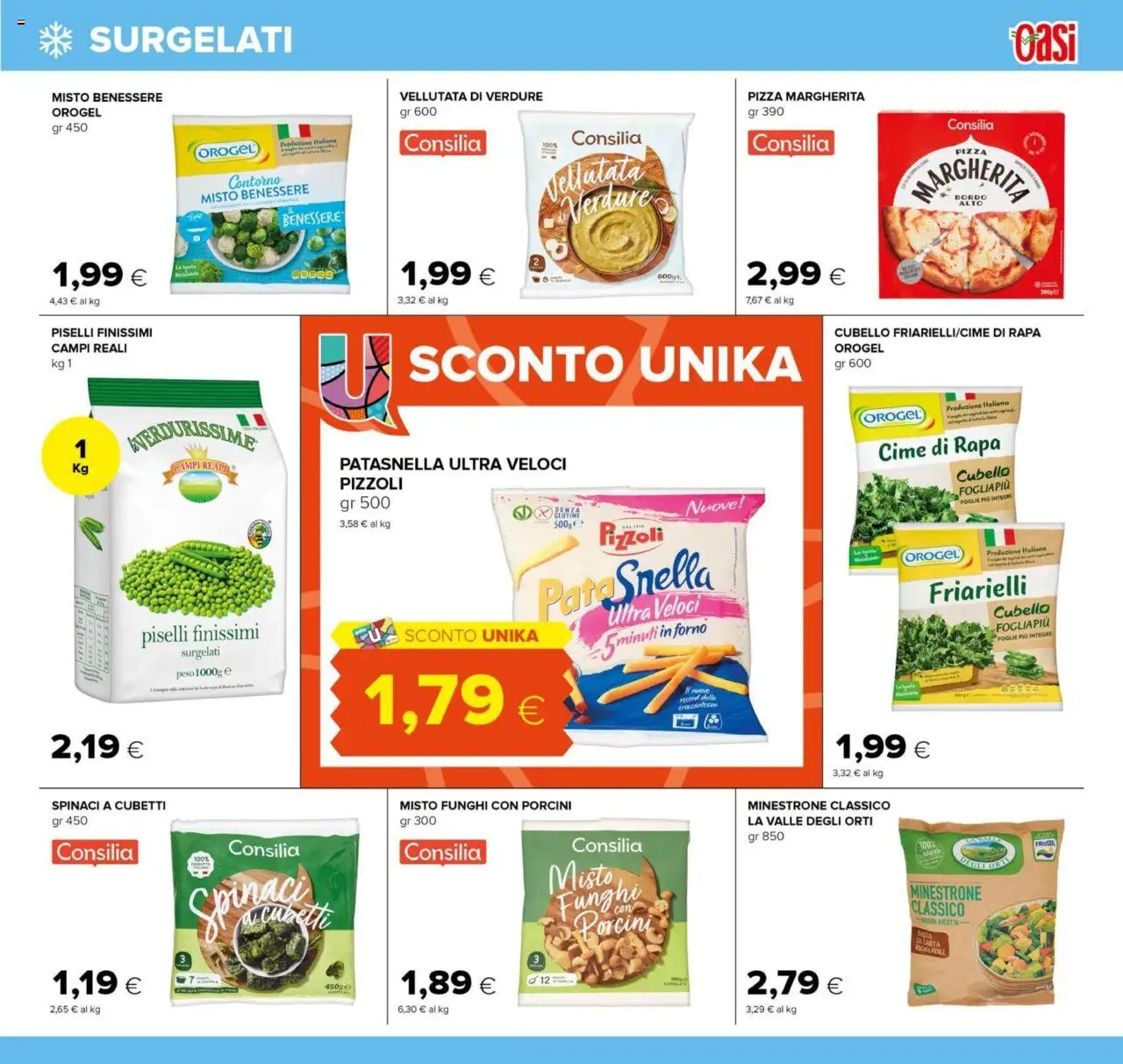 Volantino Oasi del 13.09.2025 | Pagina: 13 | Prodotti: Minestrone, Verdure, Piselli, Forno