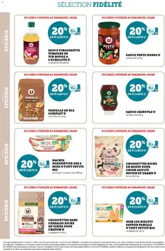 Super U - Prévisualisation de Super U - Ma sélection Carte U février valide à partir de 02.02.2026 | Page: 20 | Produits: Sac, Sel, Vinaigre, Vin