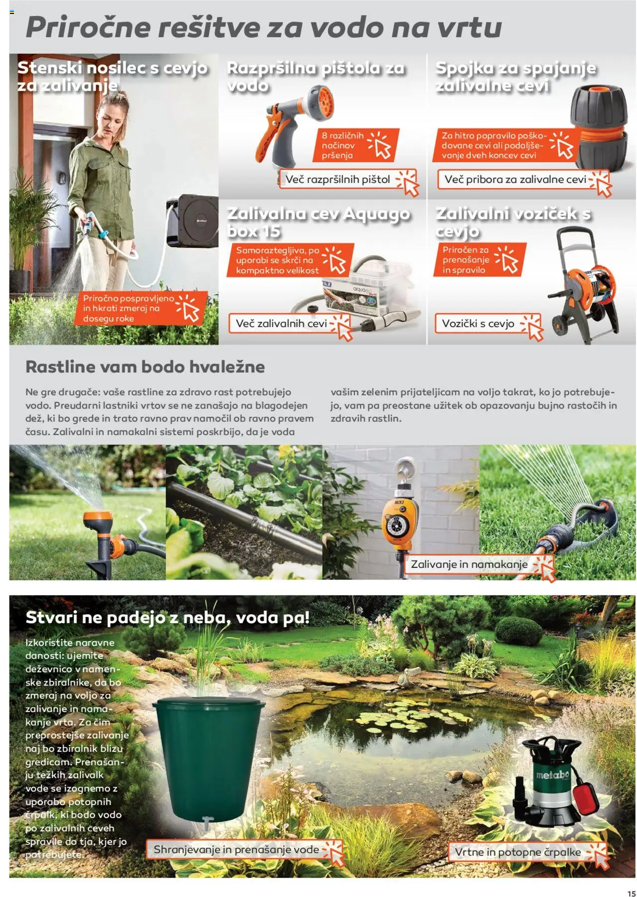 Novi Topdom katalog ponudbe – veljaven od 01.04.2025 | Stran: 15 | Izdelki: Voziček, Voda