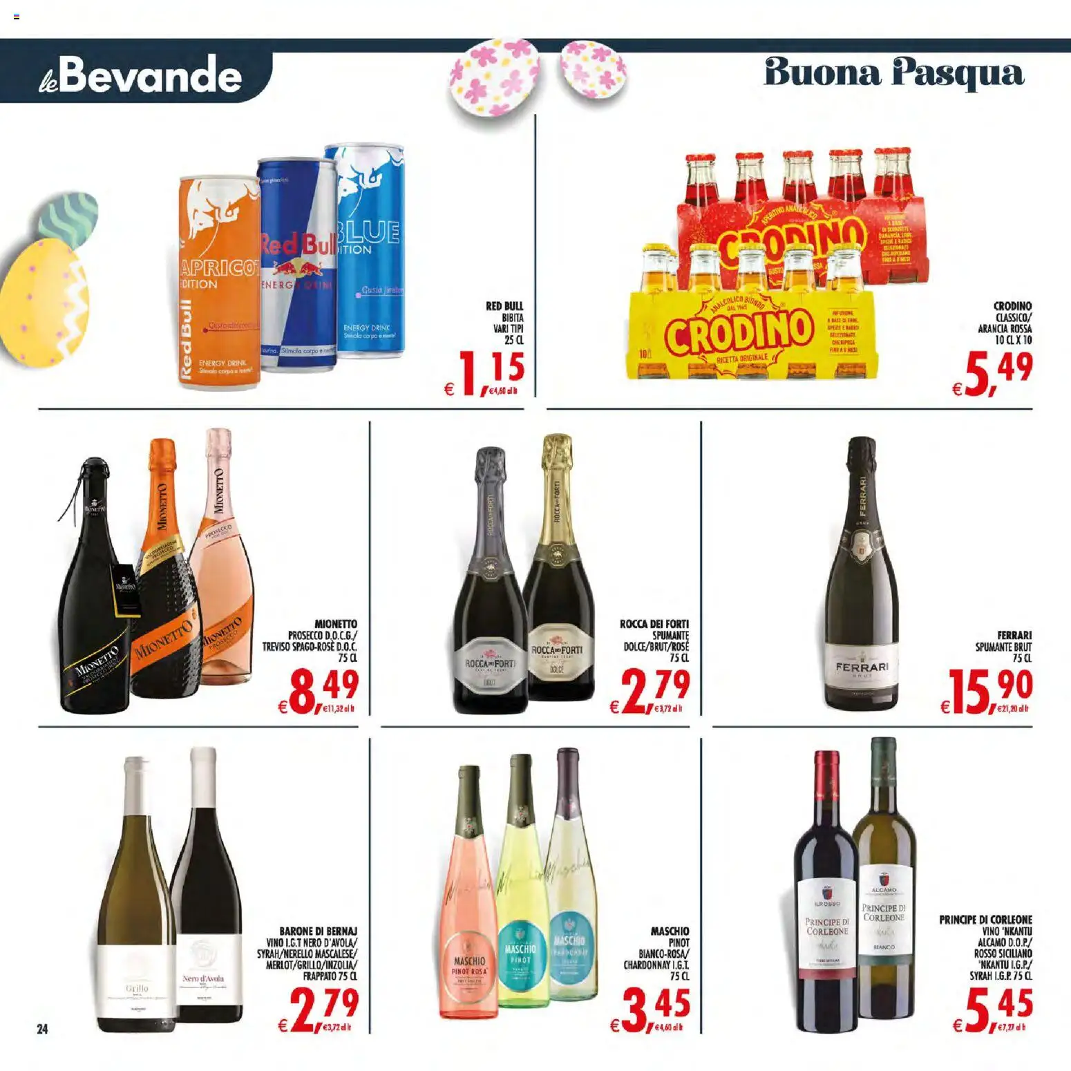 Volantino Decò del 27.03.2026 | Pagina: 24 | Prodotti: Spumante, Bibita, Arancia, Red Bull