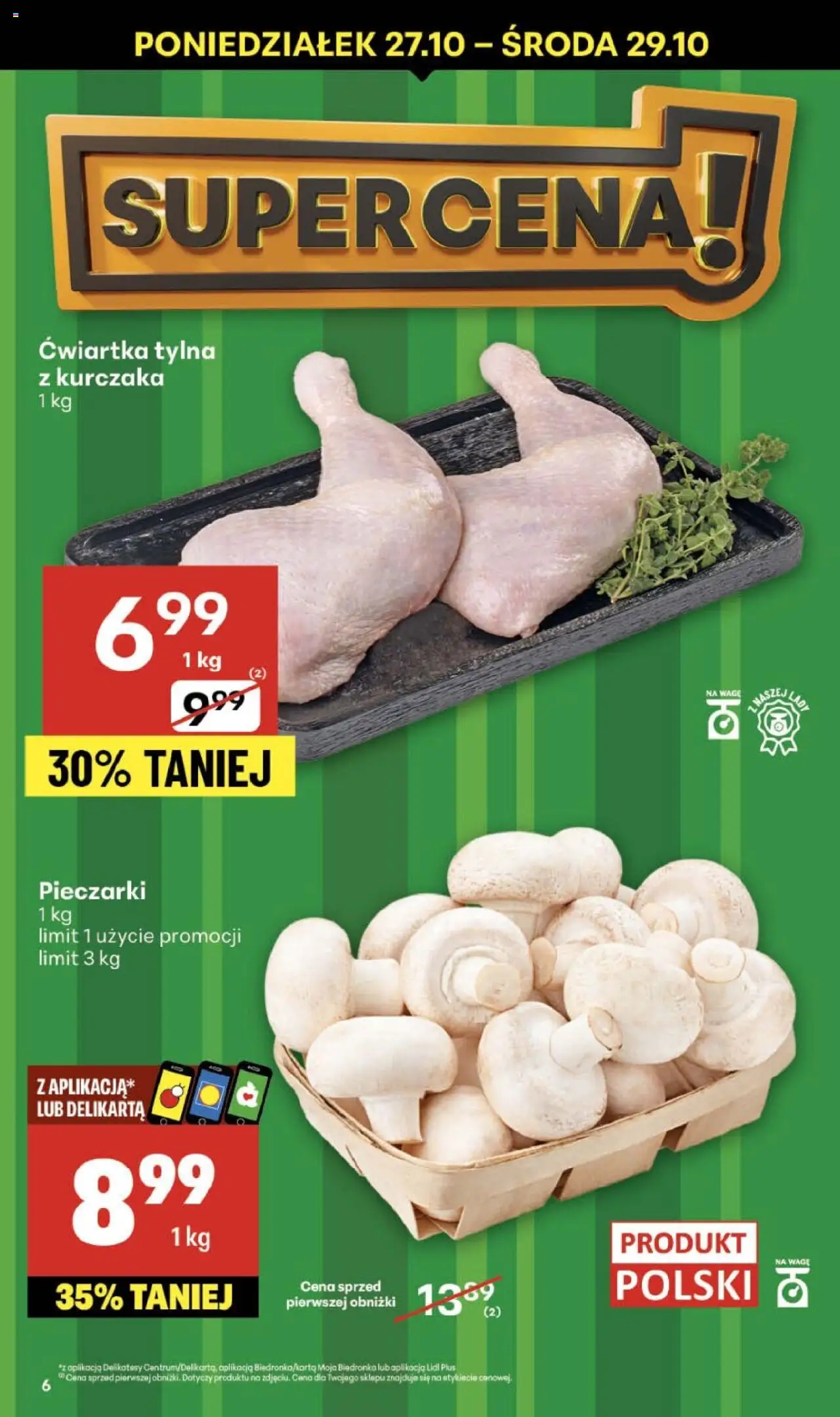 Delikatesy Centrum Gazetka - Sklepy Własne od 23.10.2025 | Strona: 6 | Produkty: Pieczarki, Delikatesy