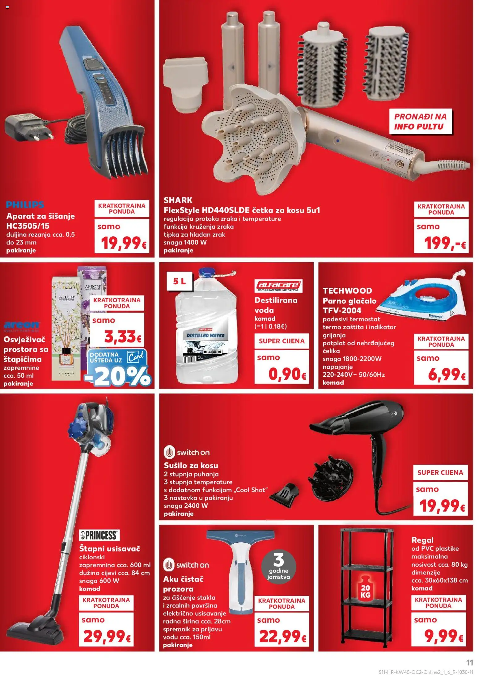 Kaufland katalog | vrijedi od 05.11.2025 | Stranica: 11 | Proizvodi: Usisavač, Osvježivač prostora, Regal, Cijevi