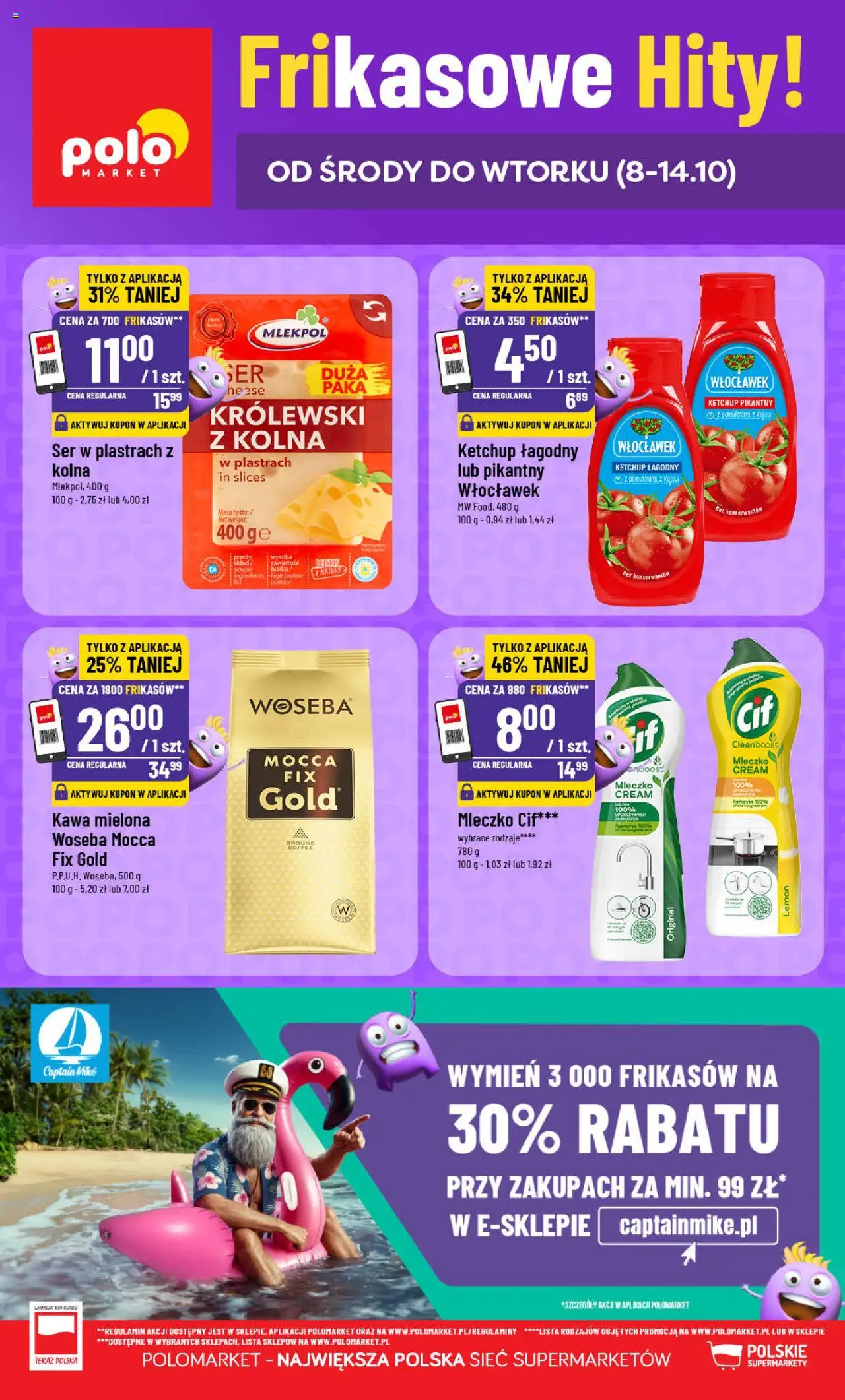 POLOmarket Gazetka - Frikasowe Hity od 08.10.2025 | Strona: 1 | Produkty: Ketchup, Ser, Kawa
