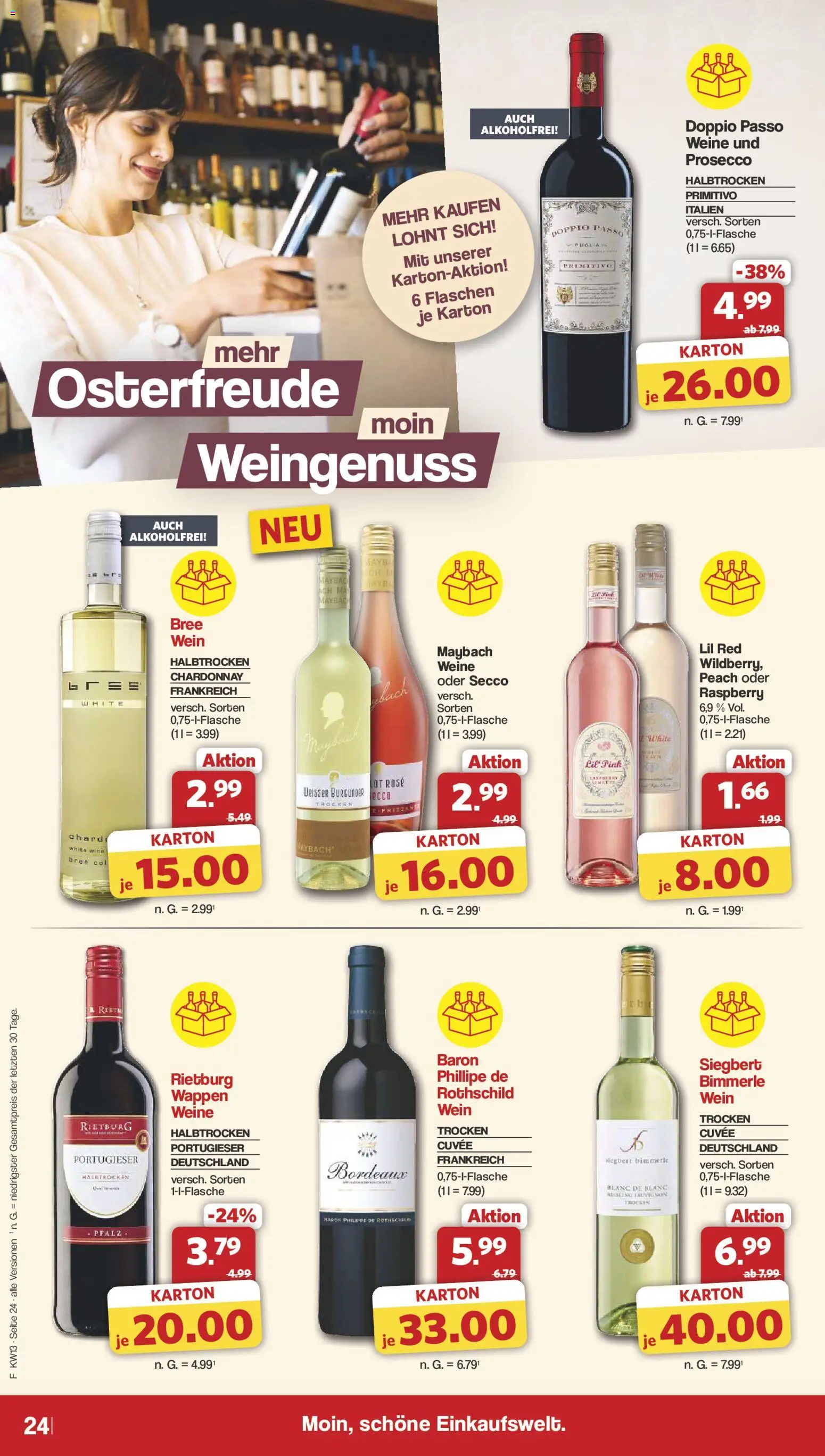 Famila Nordwest Prospekt 	 – gültig ab 23.03.2026 | Seite: 24 | Produkte: Bree, Prosecco, Doppio Passo, Wein