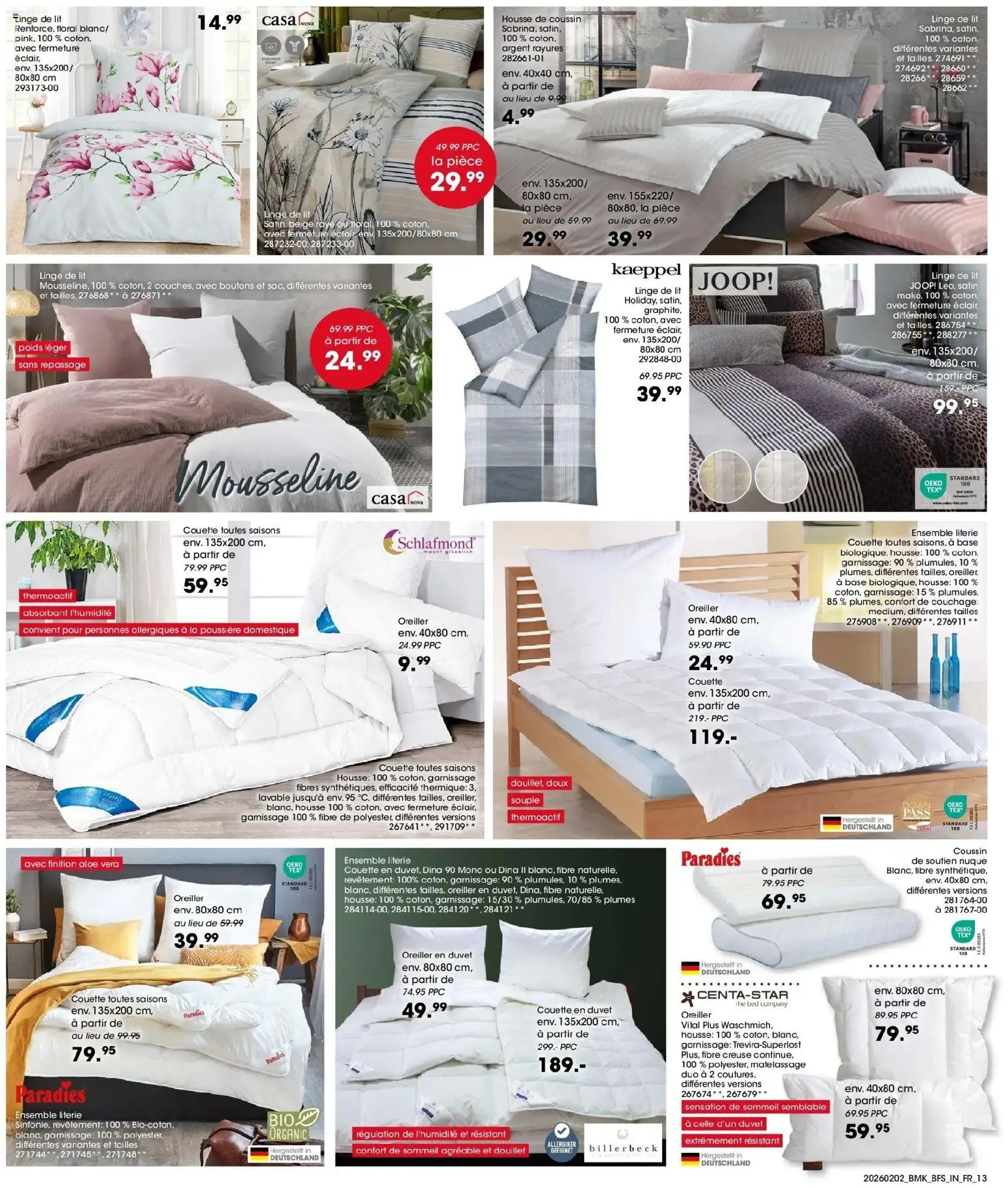 {H1} | Page: 13 | Produits: Base, Oreiller, Literie, Couette