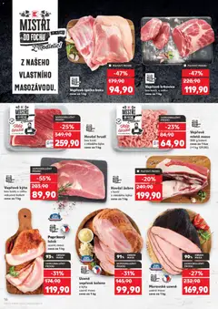 Náhled letáku Vepřová kýta, Vepřová kýta bez kosti, v celku vakuové balení cena za 1 kg od 29.10.2025 | Strana: 16