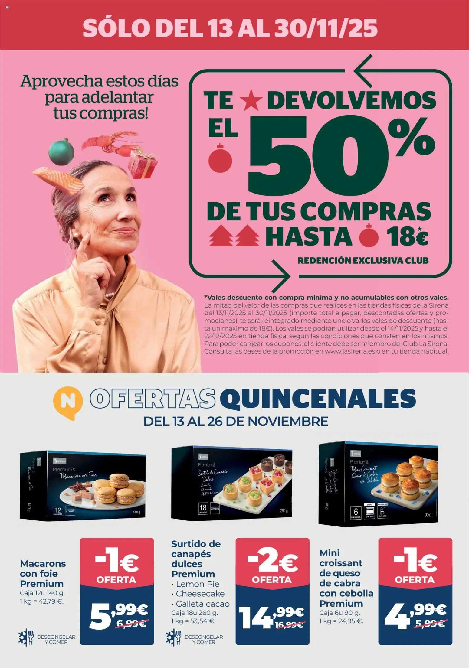 La Sirena Black Friday │ válido desde el 13.11.2025 | Página: 2 | Productos: Queso, Croissant, Té, Παγωμένο τσάι