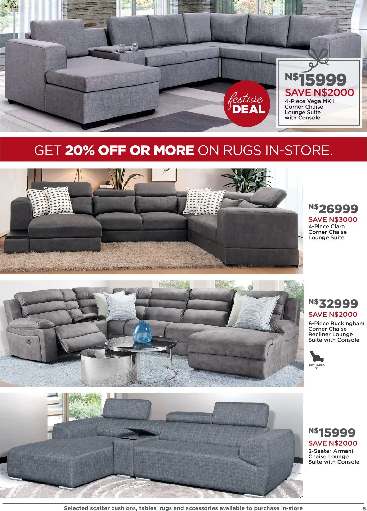 New House and Home catalogue – valid from 10.11.2025 | Page: 5 | Products: Lounge suite, Chaise