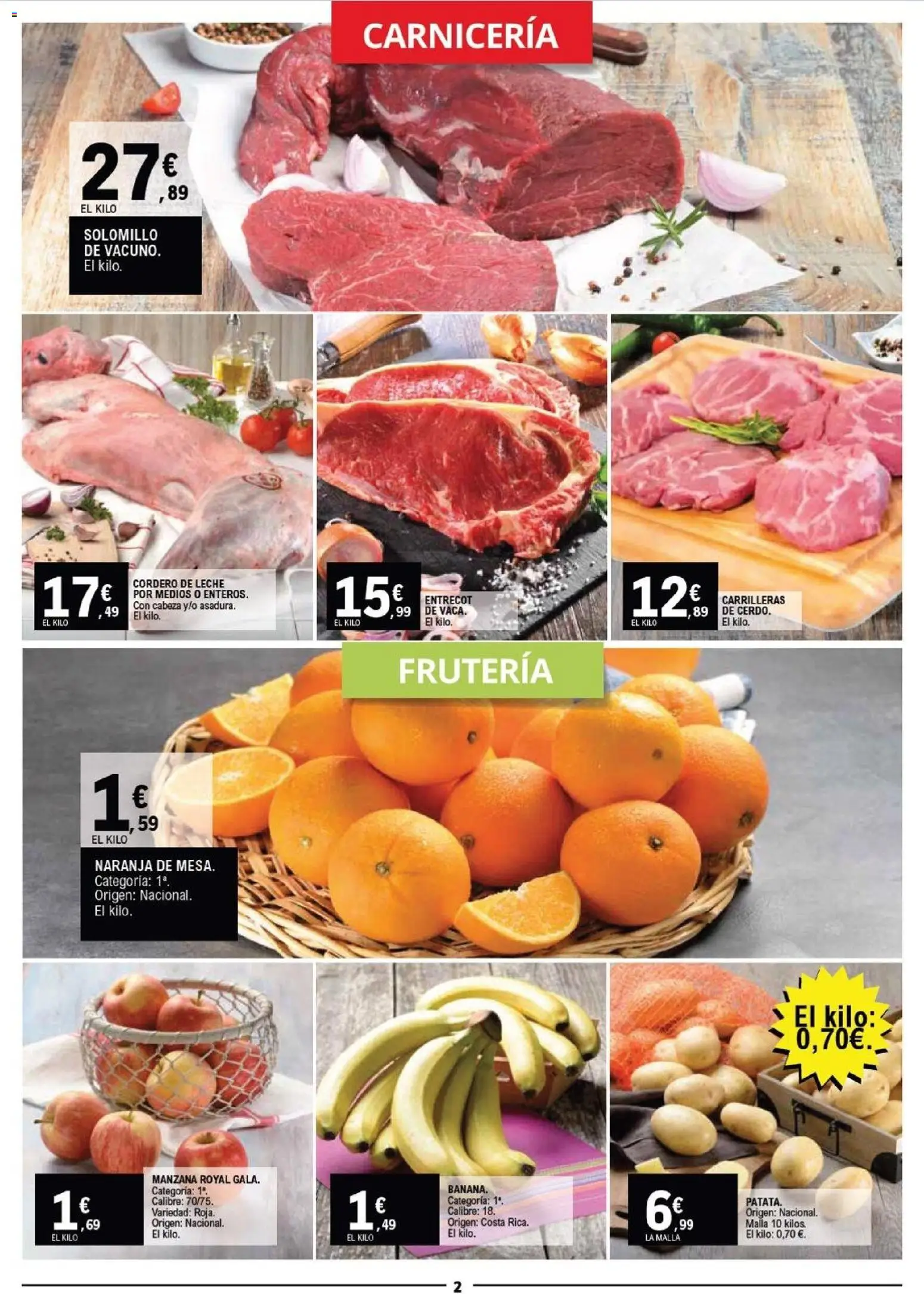 E.Leclerc folleto │ válido desde el 10.12.2025 | Página: 2 | Productos: Leche, Manzana, Φίλτρο καφέ