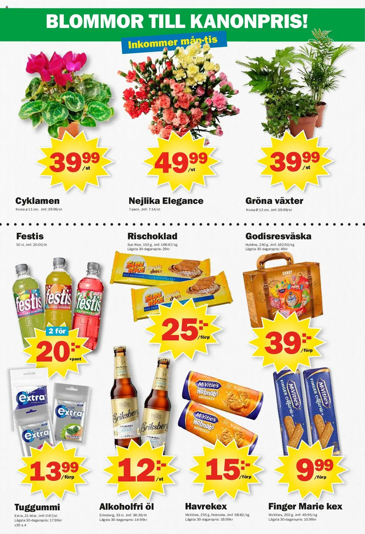 Pekås reklamblad aktuell från 25.08.2025 | Sida: 4 | Produkter: Kruka, Öl, Tuggummi