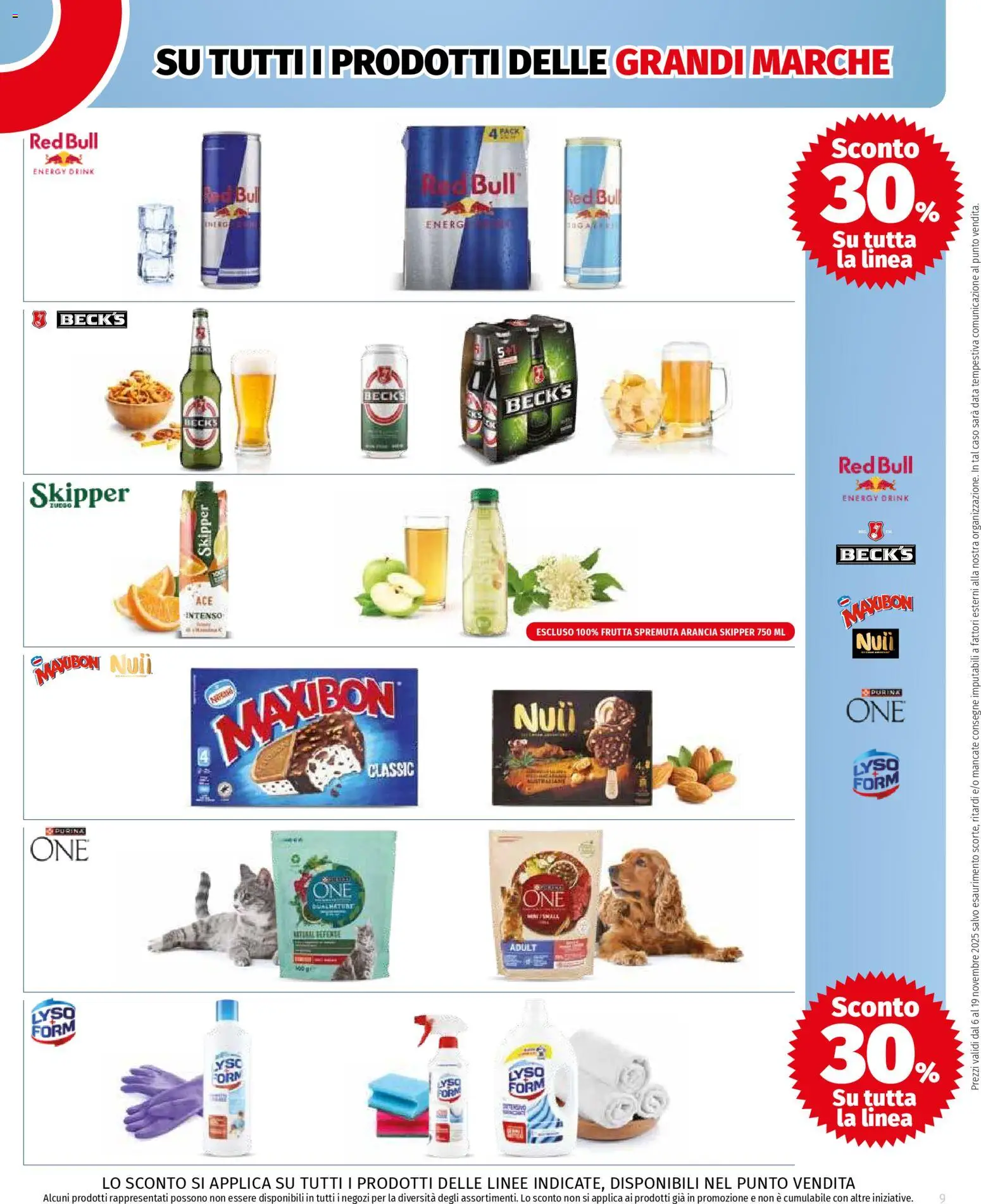 Volantino COOP del 06.11.2025 | Pagina: 9 | Prodotti: Frutta, Arancia, Red Bull