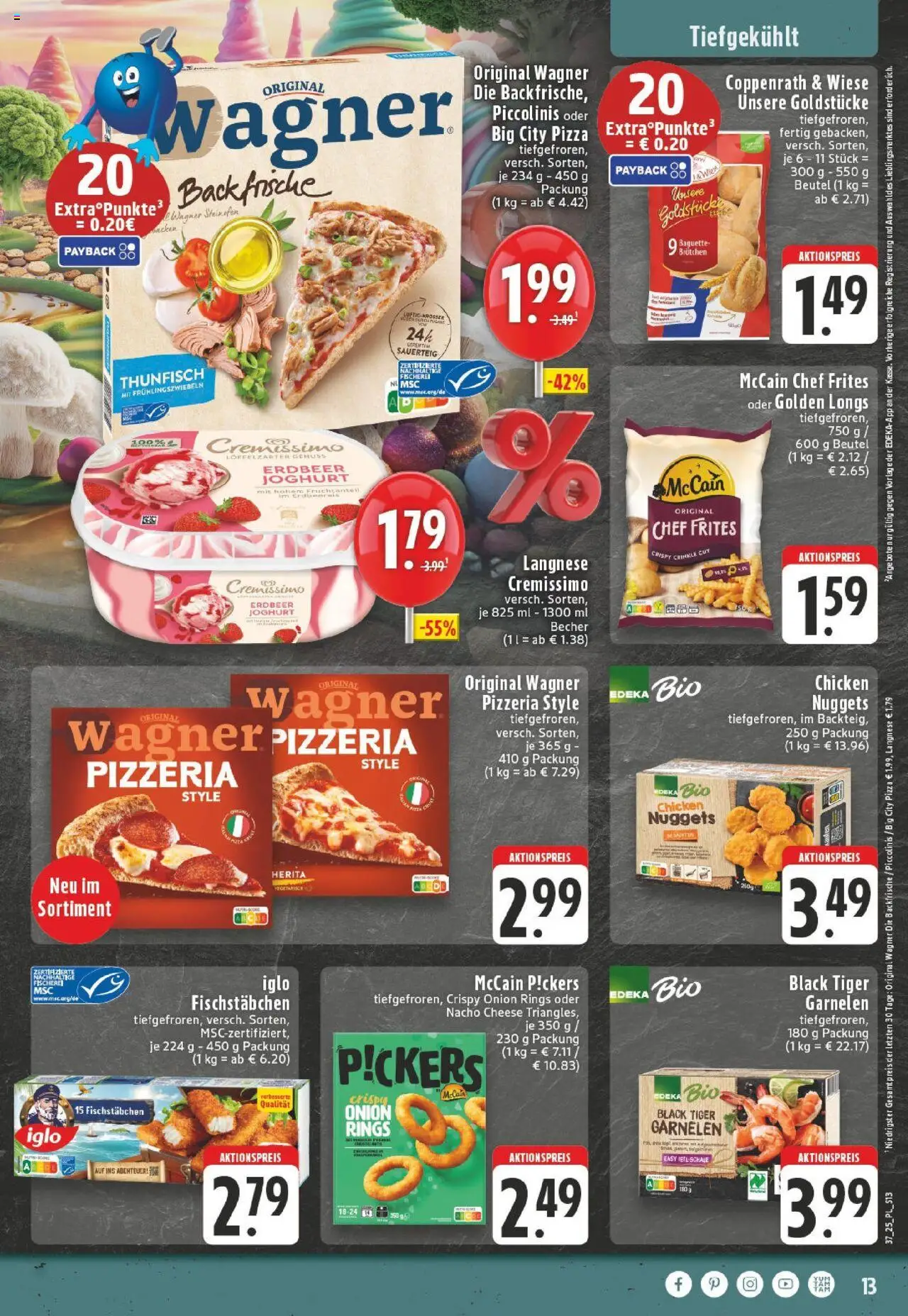 Edeka prospekt Xanten	 – gültig ab 07.09.2025 | Seite: 13 | Produkte: Cremissimo, Thunfisch, Garnelen, Piccolinis