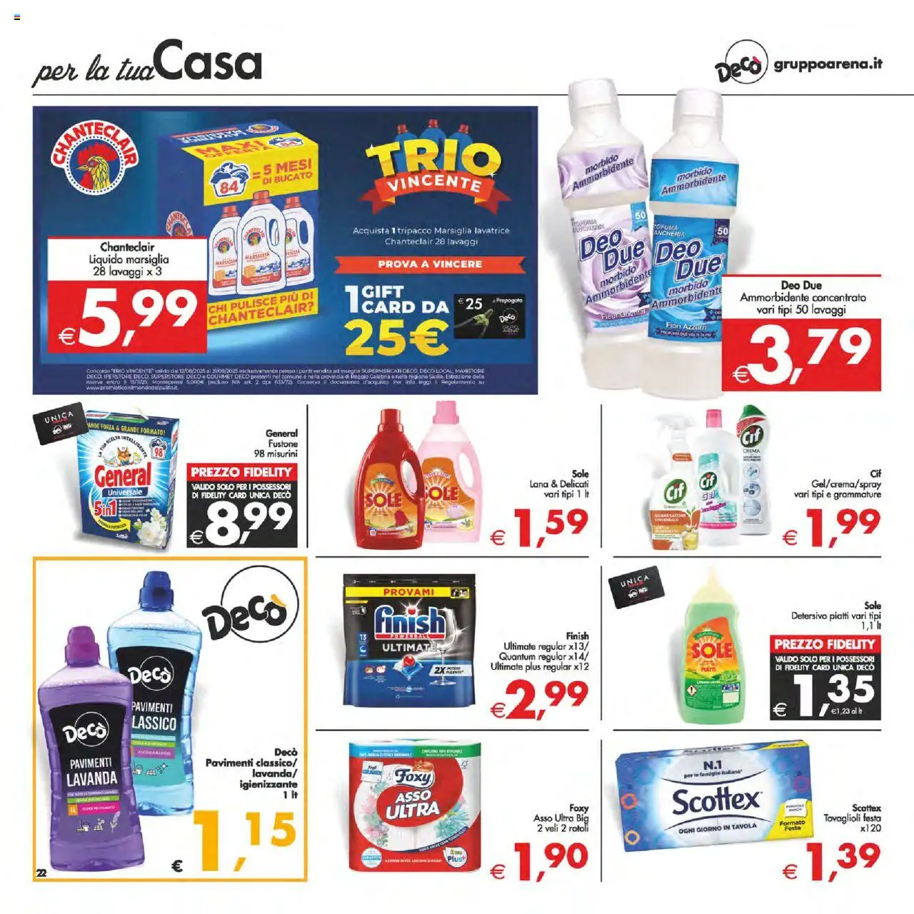 Volantino Decò del 12.08.2025 | Pagina: 22 | Prodotti: Crema, Ammorbidente, Lavatrice, Lavanda