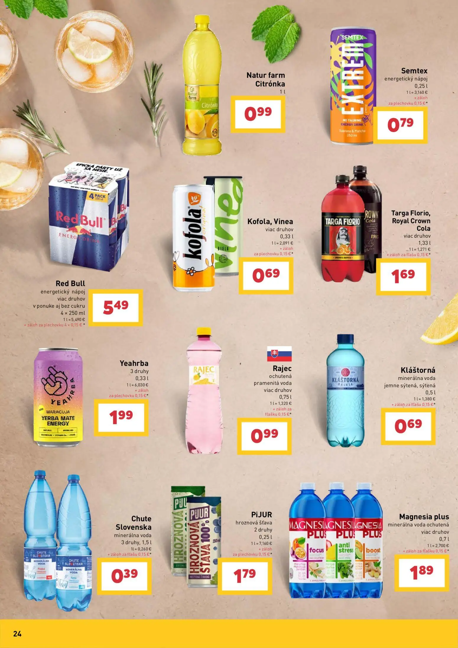 Nové Billa akcie – leták je platný od 29.04.2026 | Strana: 24 | Produkty: Kofola, Magnesia, Voda, Cola
