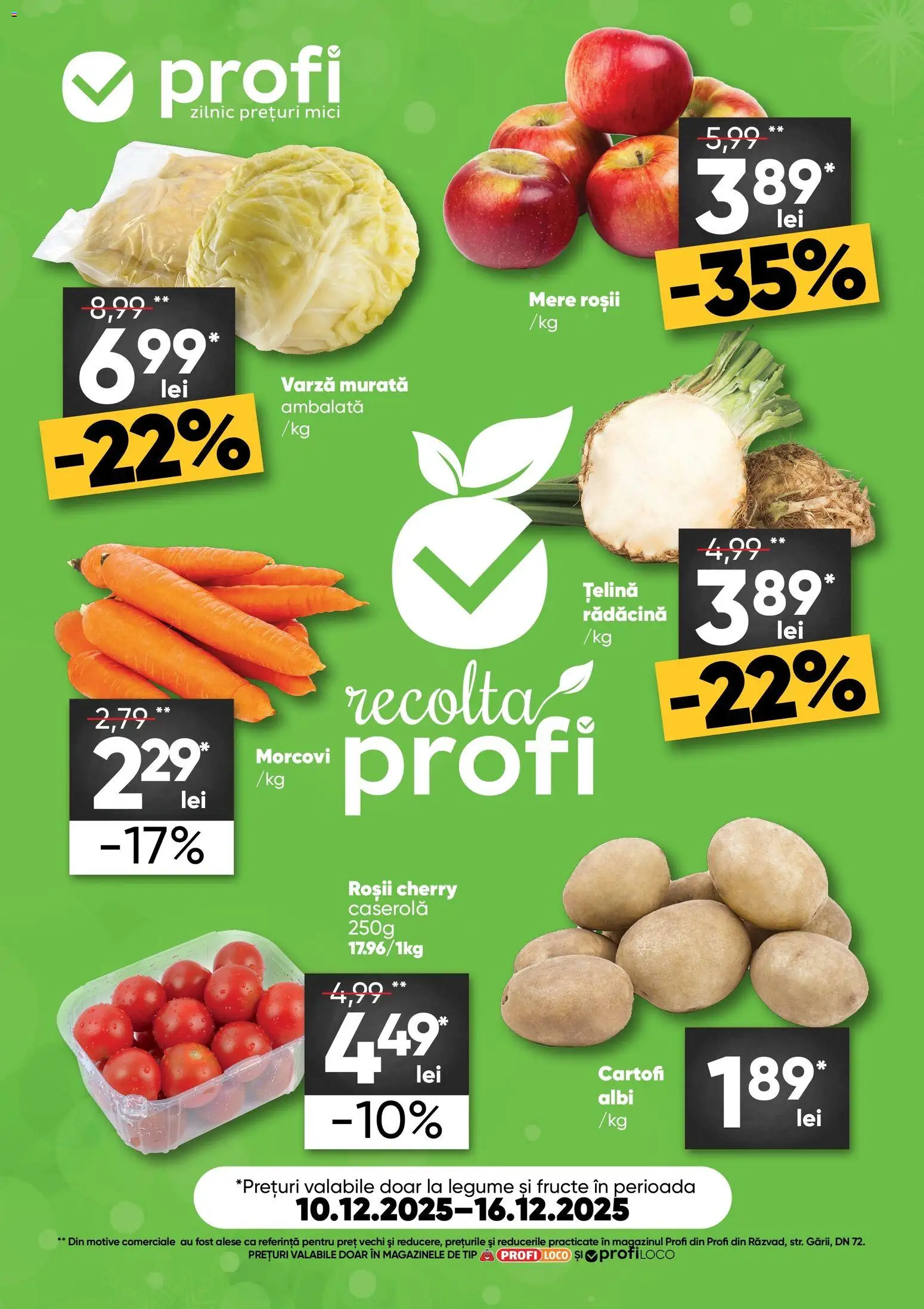 Noul catalog Profi – valabil de la 10.12.2025 | Pagină: 1 | Produse: Varză, Mere, Morcovi, Cartofi