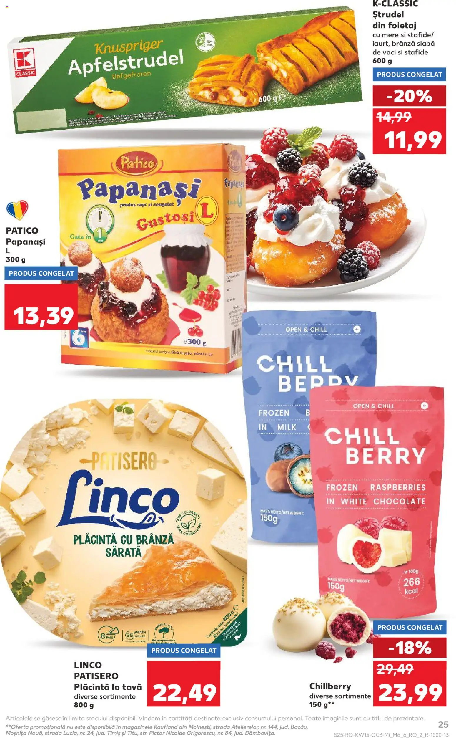 Noul catalog Kaufland – valabil de la 08.04.2026 | Pagină: 25 | Produse: Foietaj, Plăcintă, Brânză, Stafide