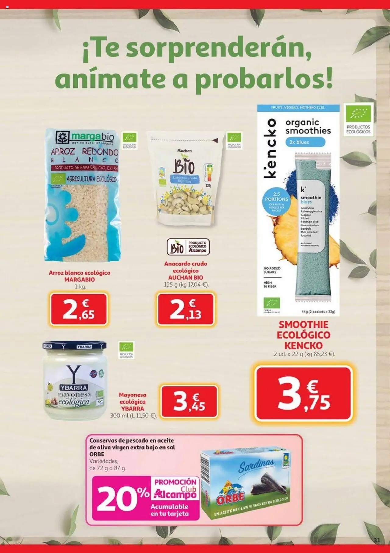 Alcampo - Canarias │ válido desde el 09.10.2025 | Página: 31 | Productos: Aceite, Pescado, Aceite de oliva, Οθόνη προβολής