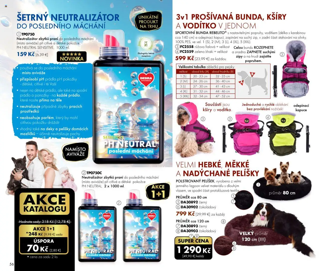 Nové Dedra akcie – leták je platný od 19.09.2025 | Strana: 56 | Produkty: Deky, Bunda, Ponožky