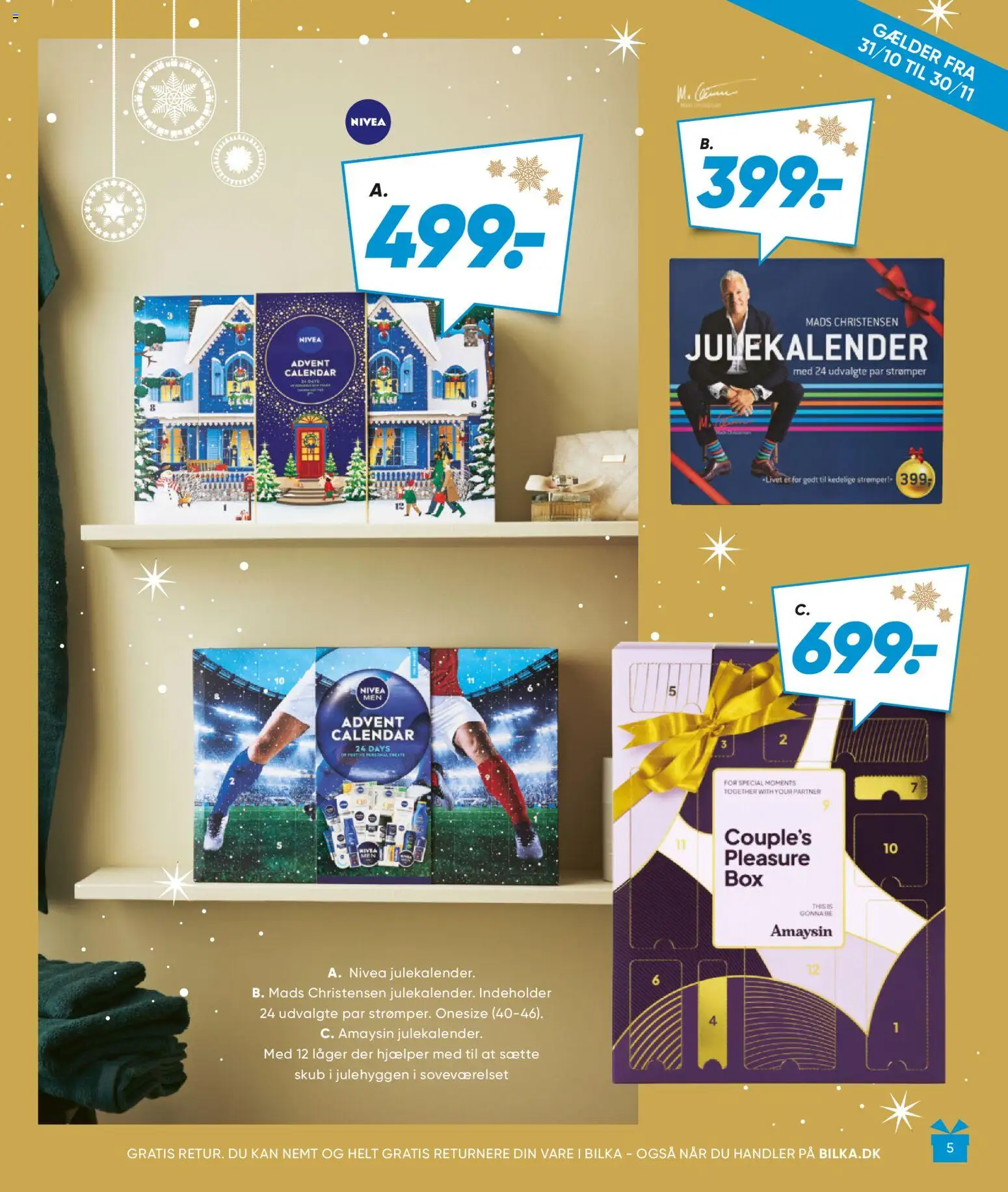 Bilka tilbudsavis – gyldig fra 01.11.2025 | Side: 5 | Produkter: Soveværelset, Strømper