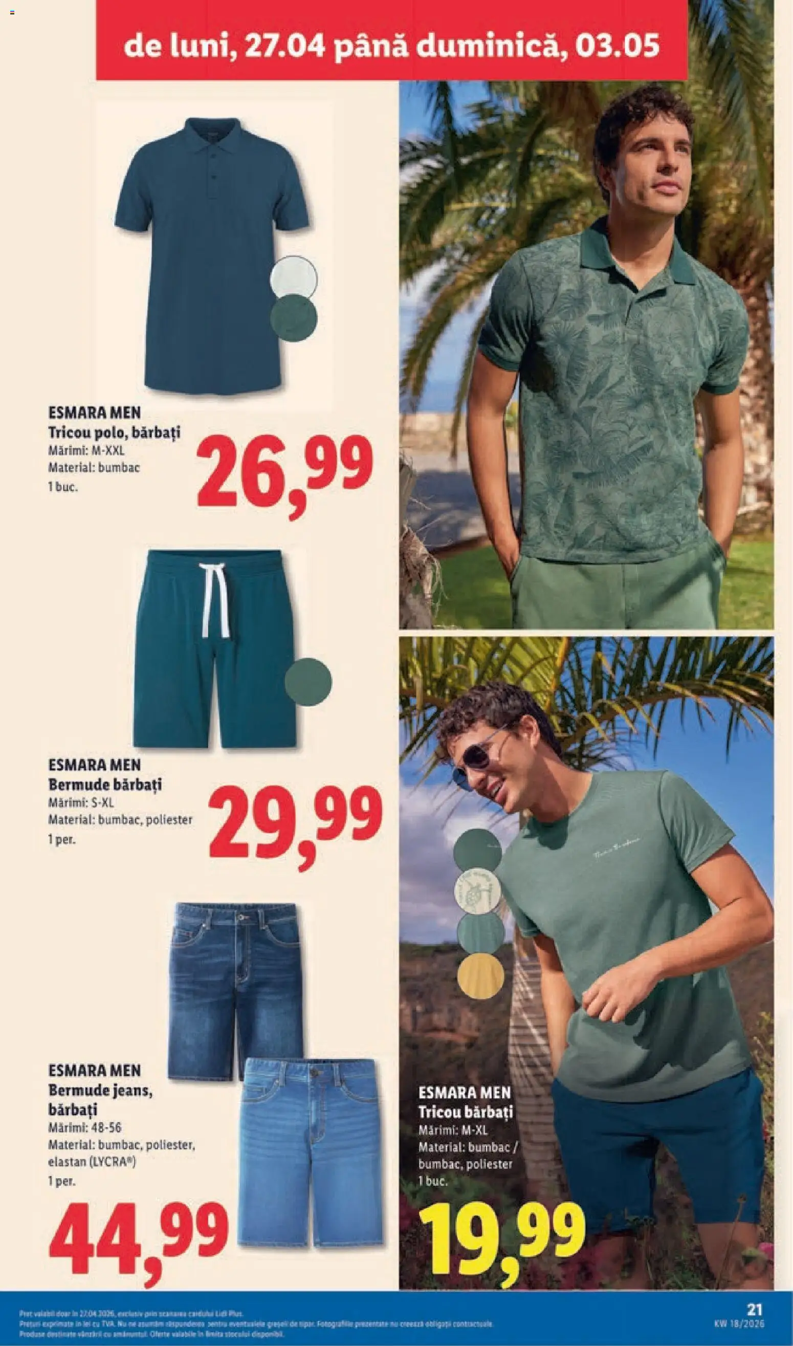 Noul catalog Lidl – valabil de la 27.04.2026 | Pagină: 21 | Produse: Tricou