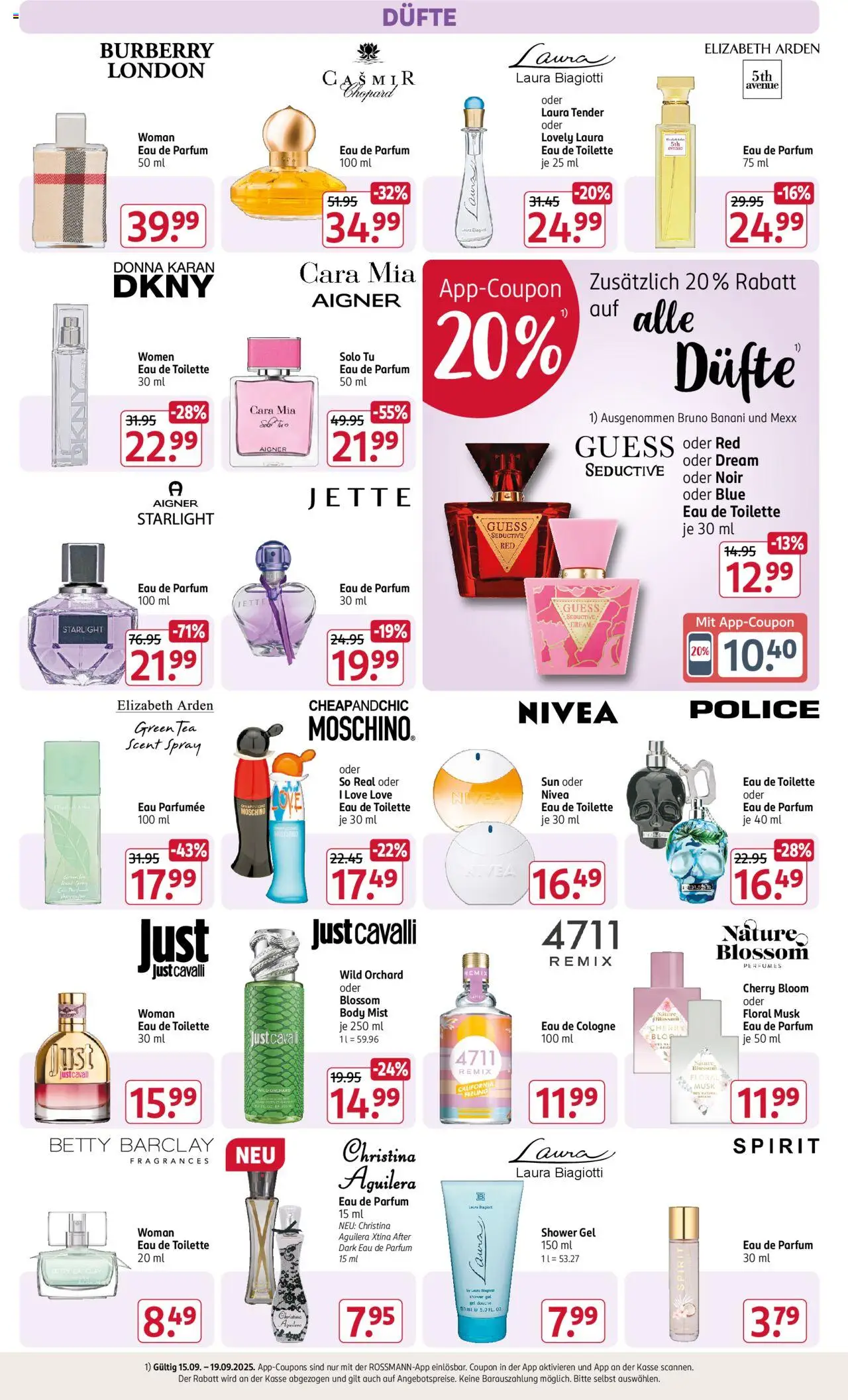 Rossmann Prospekt 	 – gültig ab 15.09.2025 | Seite: 6 | Produkte: Toilette, Shower Gel, Eau de Parfum, Eau de Cologne
