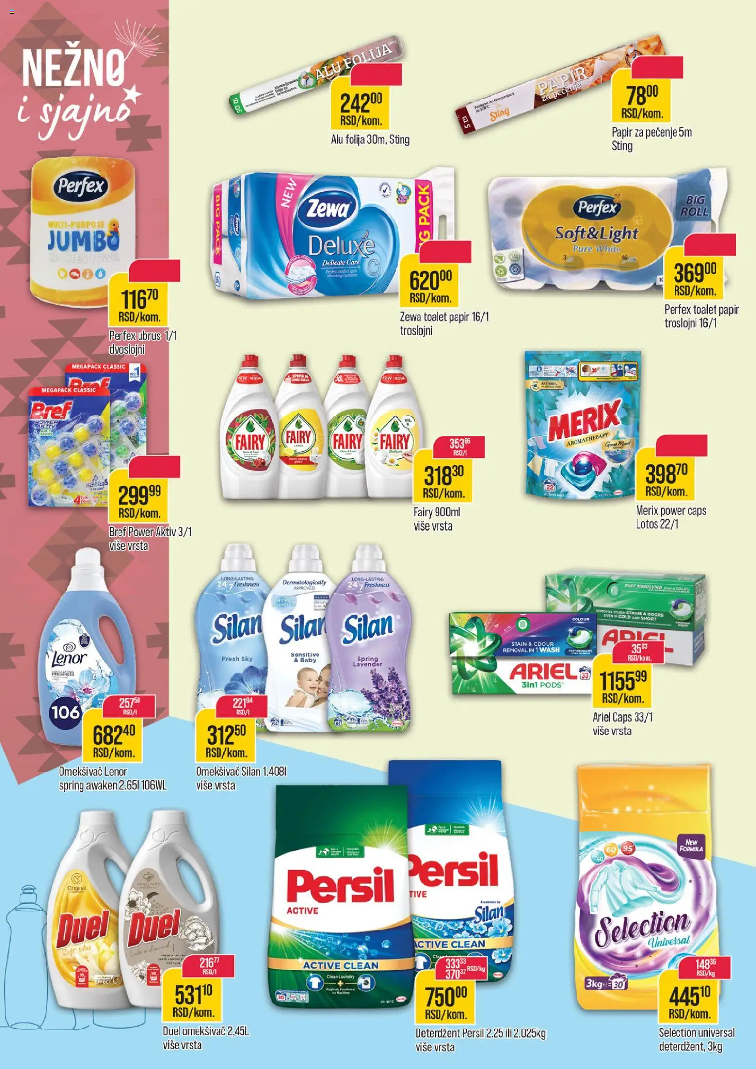Zlatan Trag katalog - važi od 28.01.2026 | Strana: 10 | Proizvode: Deterdžent, Bref, Ariel, Papir za pečenje