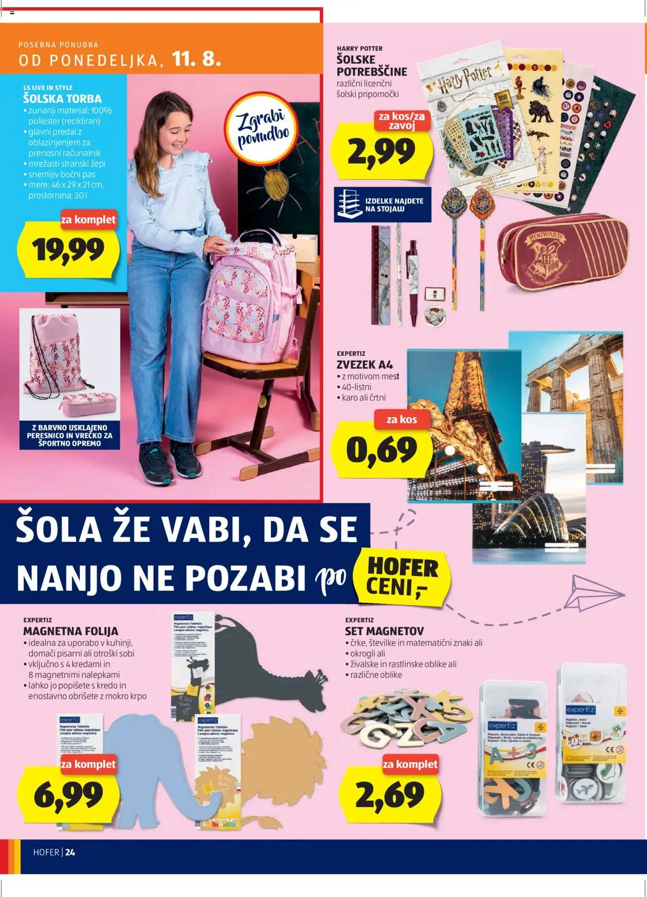 Hofer SI katalog | vrijedi od 07.08.2025 | Stranica: 24 | Proizvodi: Torba