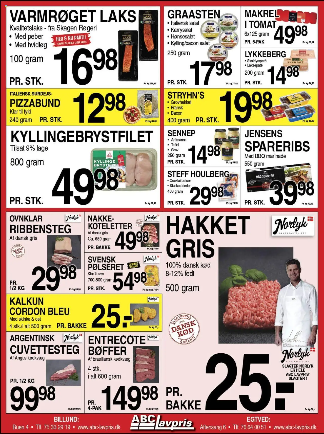 Abc Lavpris tilbudsavis – gyldig fra 08.10.2025 | Side: 4 | Produkter: Peber, Spareribs, Bacon, Italiensk salat