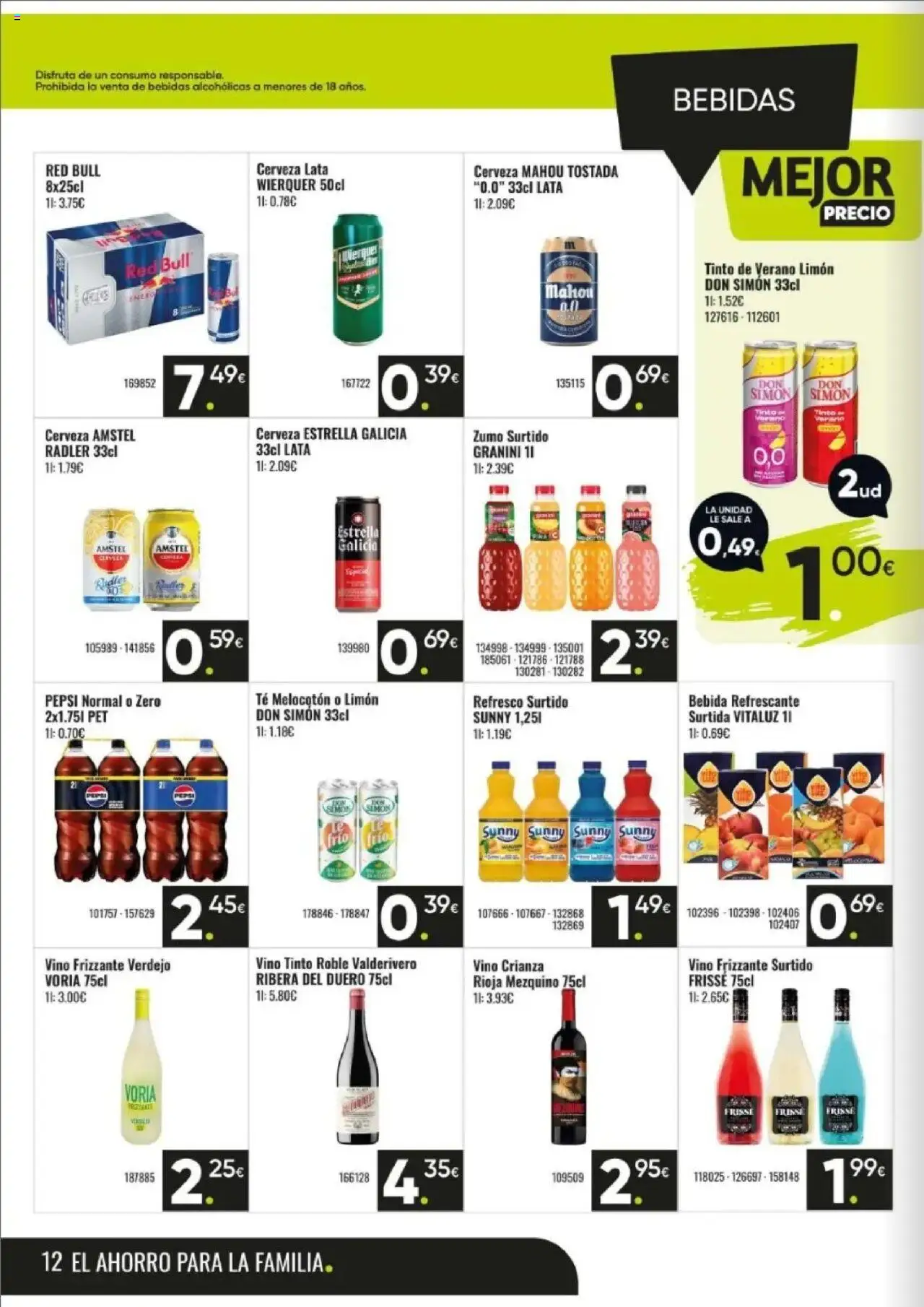 Family Cash folleto │ válido desde el 09.06.2025 | Página: 12 | Productos: Vino, Cerveza, Ροζ πιπέρι, Té