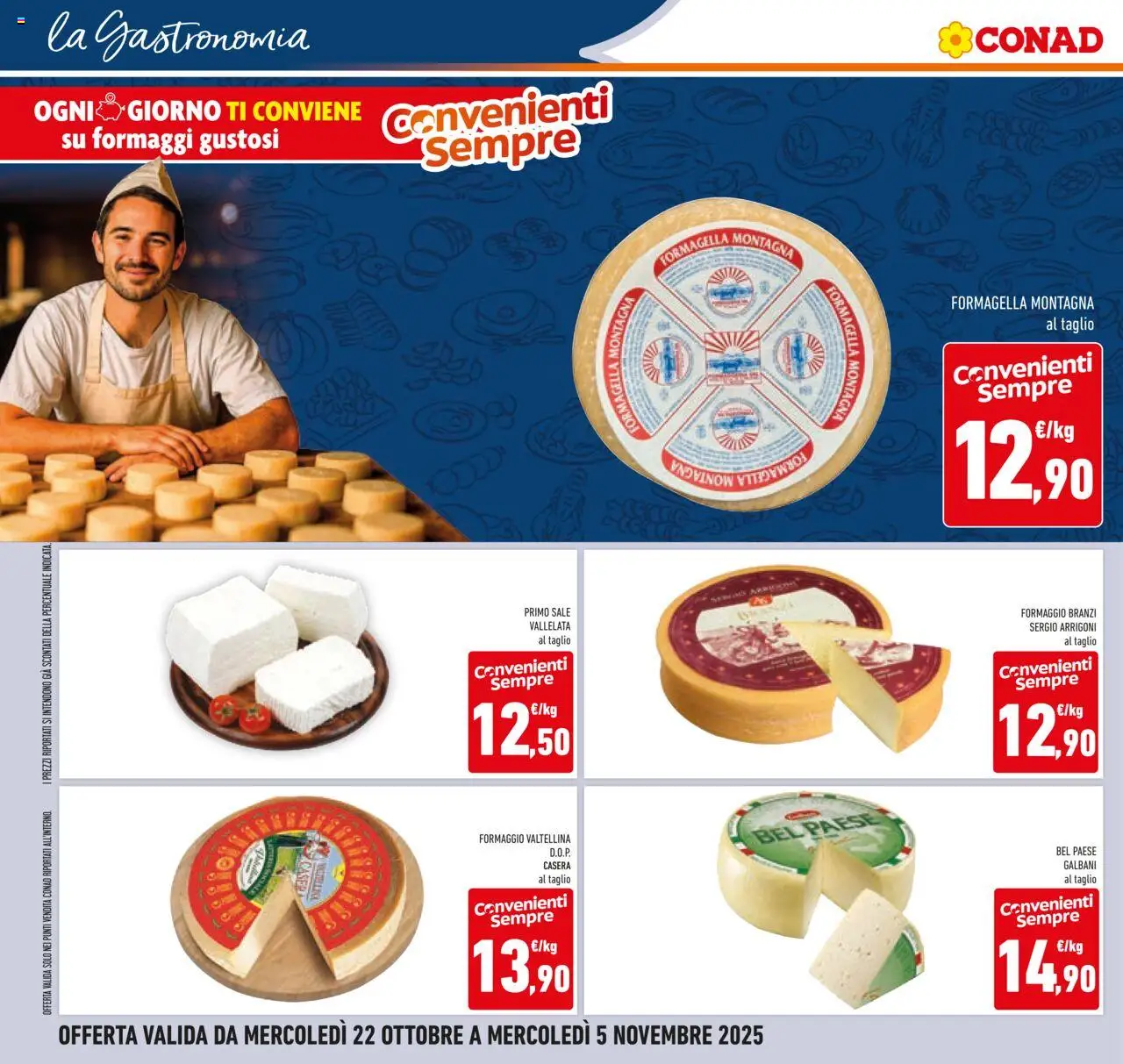 Volantino Conad del 22.10.2025 | Pagina: 26 | Prodotti: Sale, Formaggio