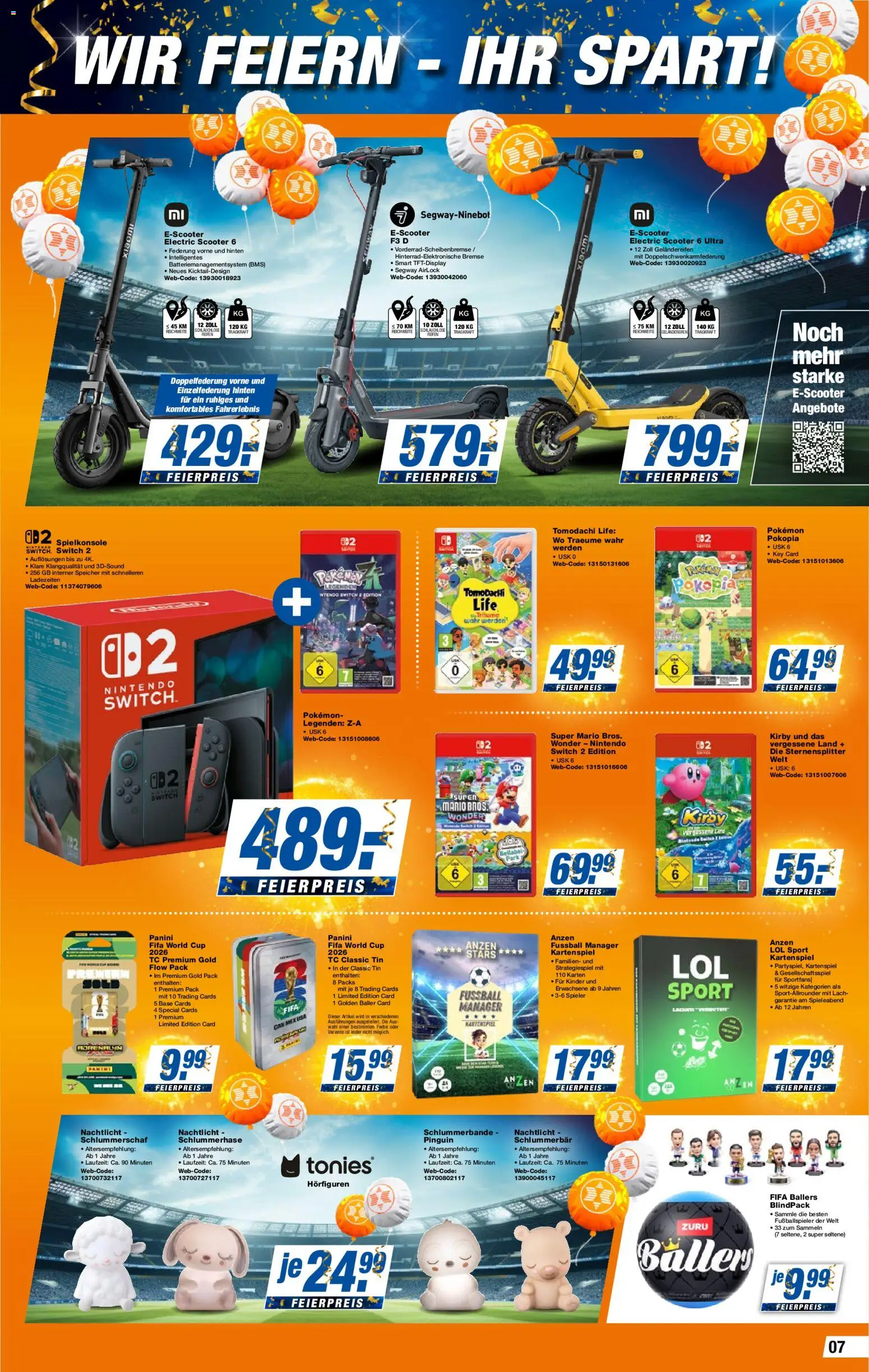 Expert Prospekt 	 – gültig ab 24.04.2026 | Seite: 7 | Produkte: Spielkonsole, Scooter, Fußball, Nachtlicht