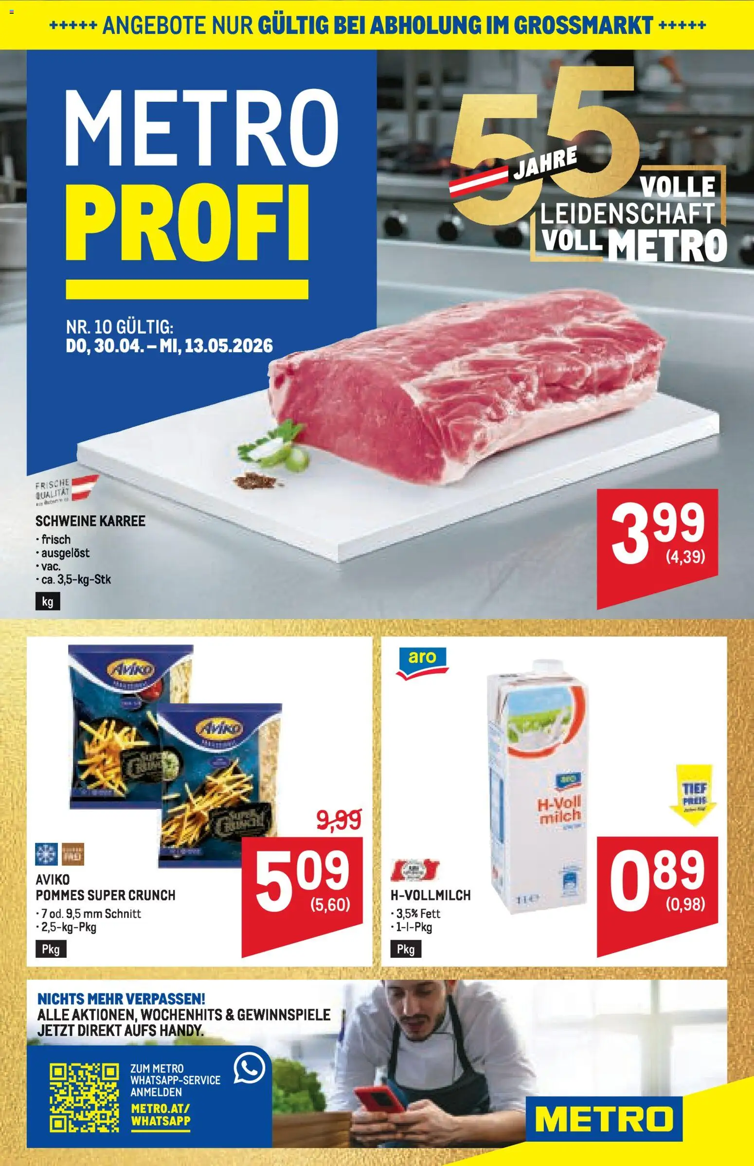 Metro angebote Profi gültig ab 30.04.2026 | Seite: 1 | Produkte: Milch