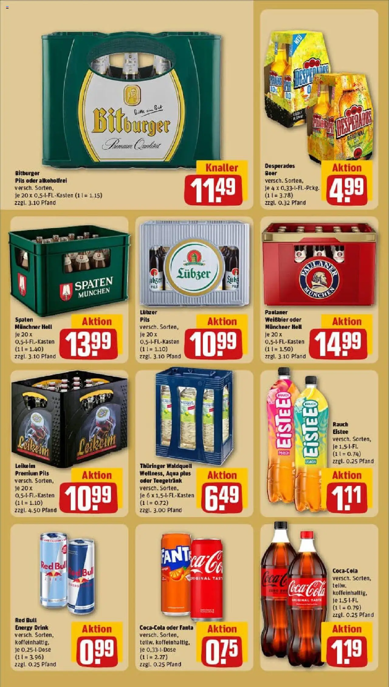 Rewe prospekt Gotha	 - gültig ab dem 27.07.2025 | Seite: 20 | Produkte: Red bull, Cola, Desperados, Lubzer