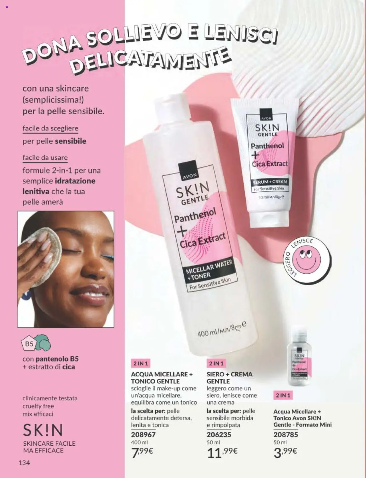 Volantino Avon del 01.09.2025 | Pagina: 134 | Prodotti: Crema, Acqua micellare, Acqua, Toner