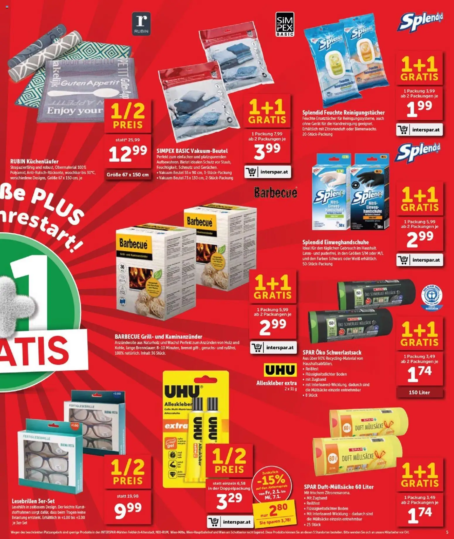 Interspar Flugblatt - Burgenland gültig ab 02.01.2026 | Seite: 5 | Produkte: Handschuhe, Grill, Duft, Reinigungstücher